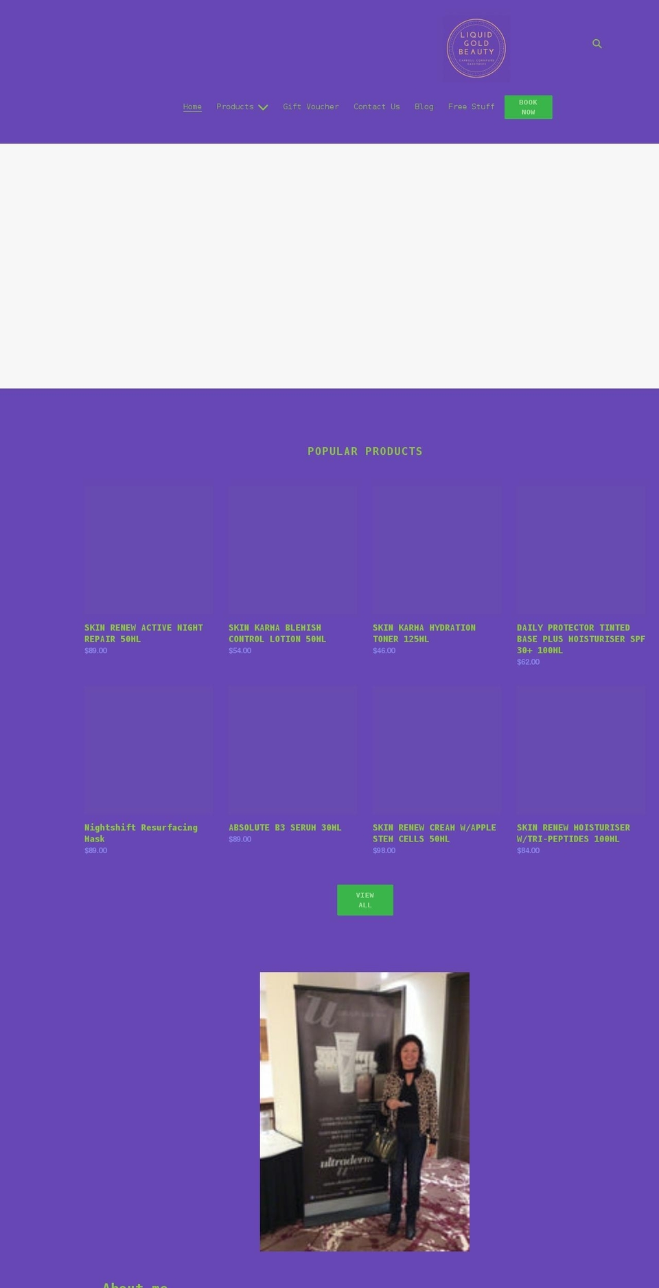 liquidgoldbeauty.com.au shopify website screenshot