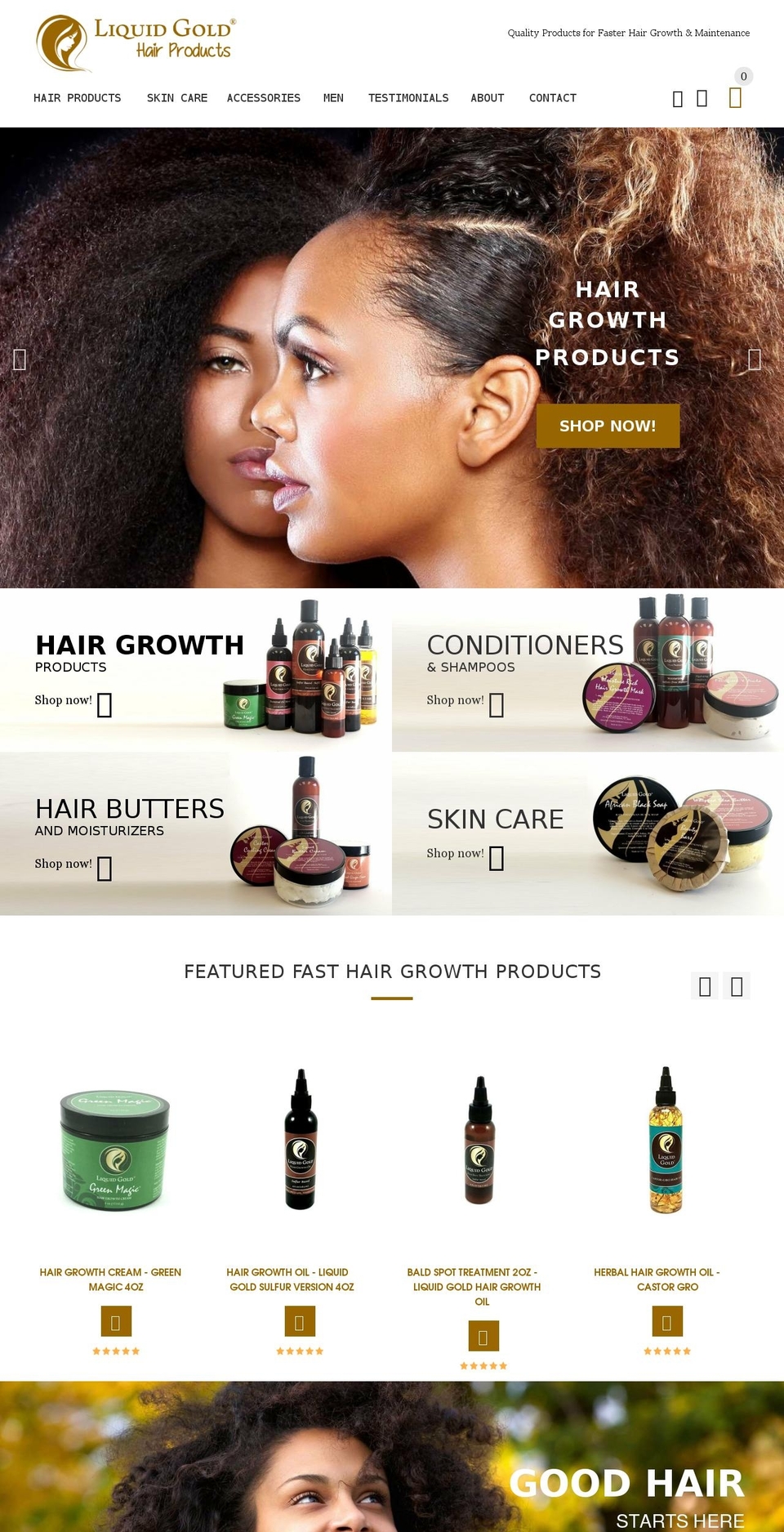 yourstore-v2-1-3 Shopify theme site example liquidgoldhairproducts.com