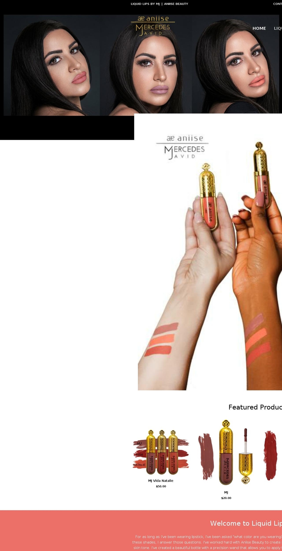 liquidlipsbymj.com — Shopify storefront screenshot
