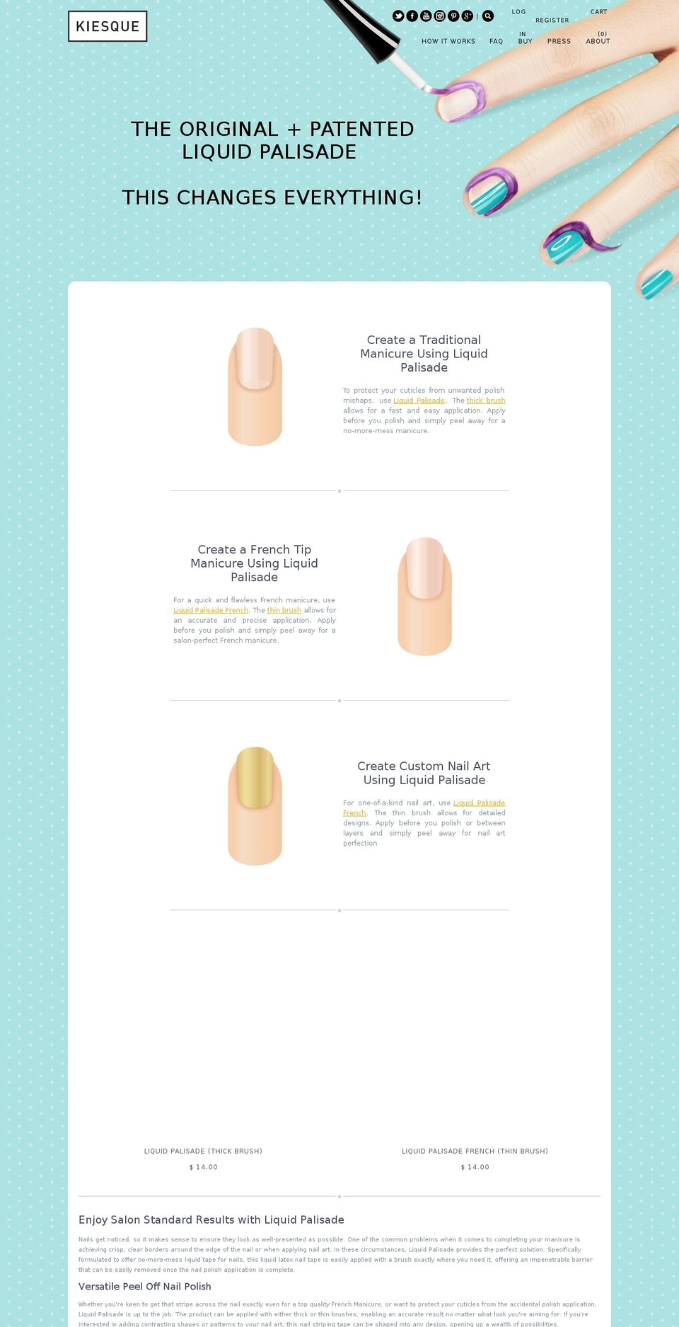 liquidnailtape.com shopify website screenshot
