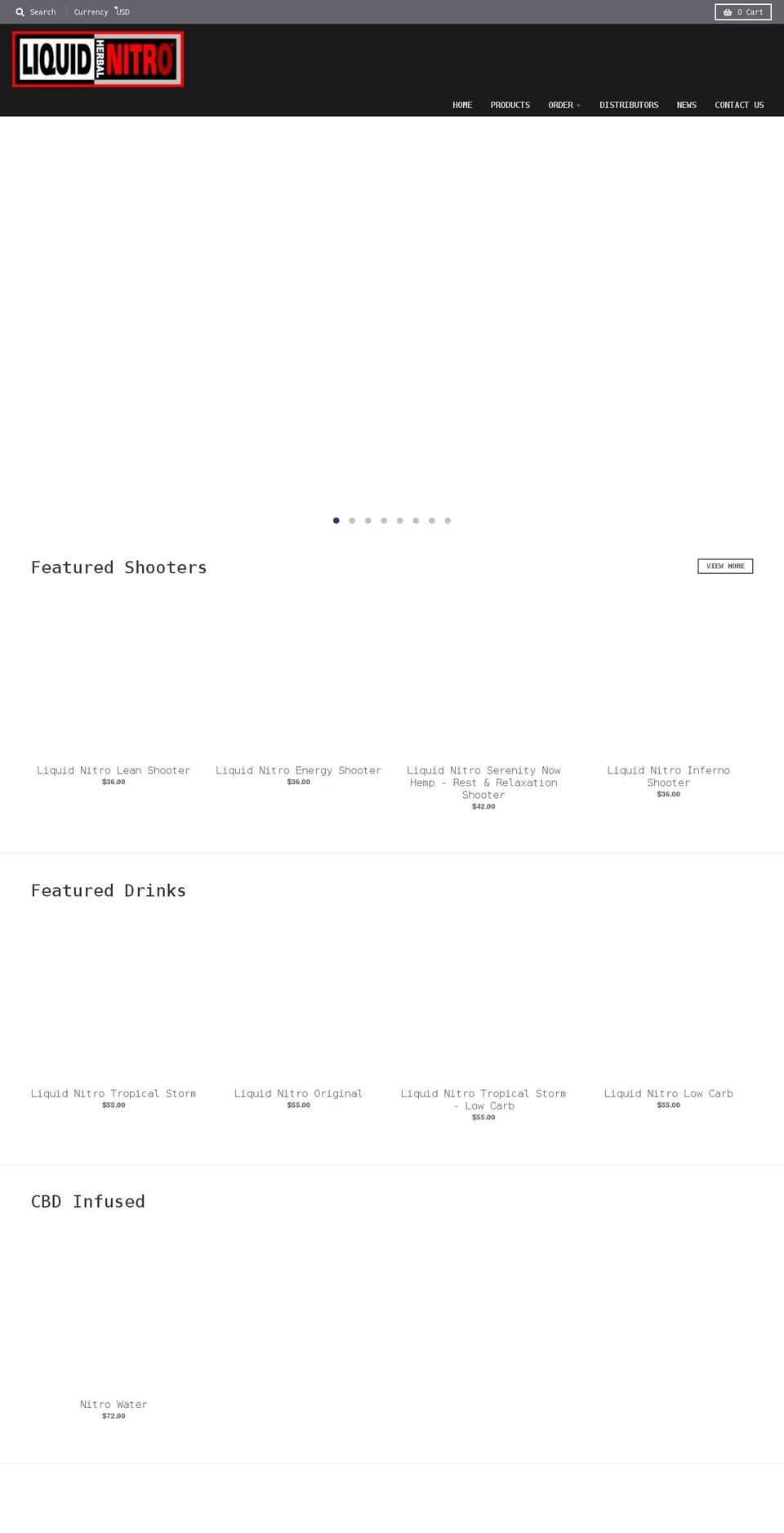liquidnitroenergydrink.com shopify website screenshot