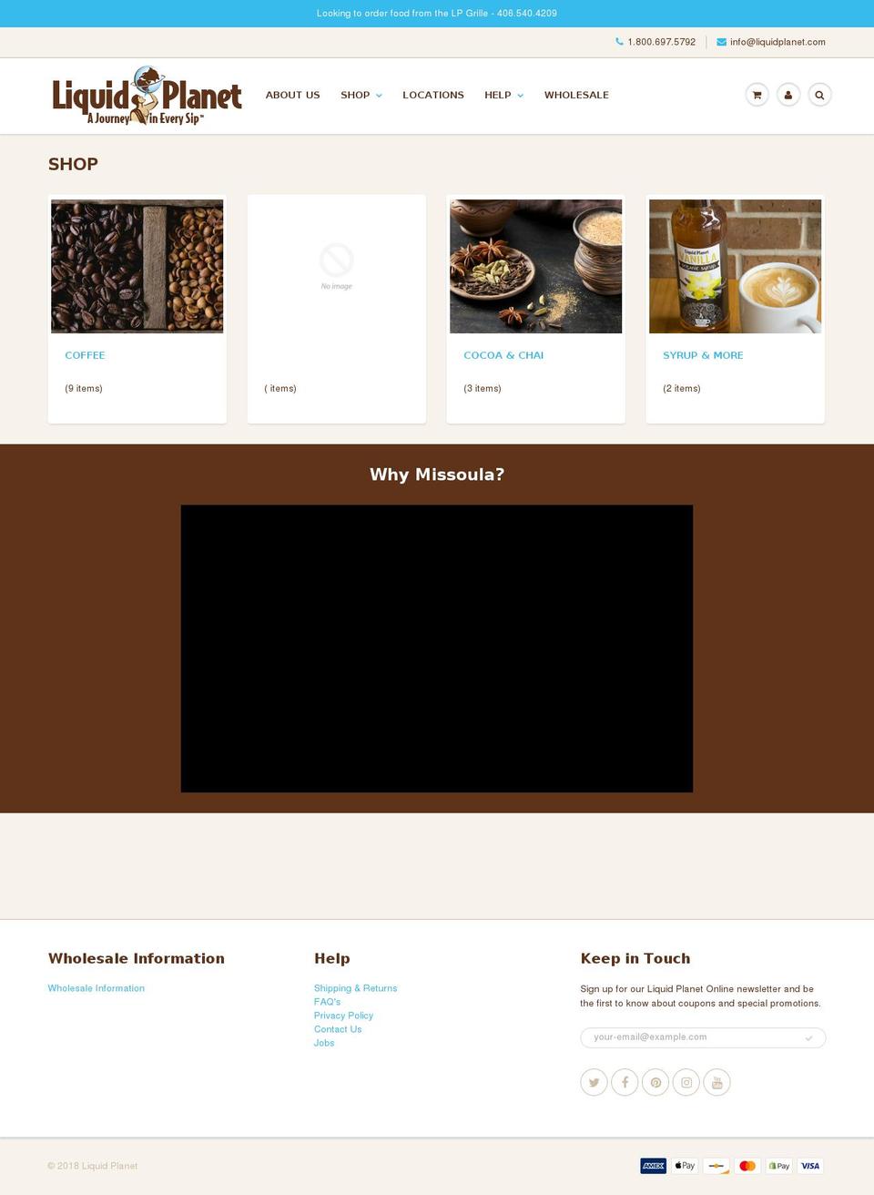 liquidplanet.com — Shopify storefront screenshot