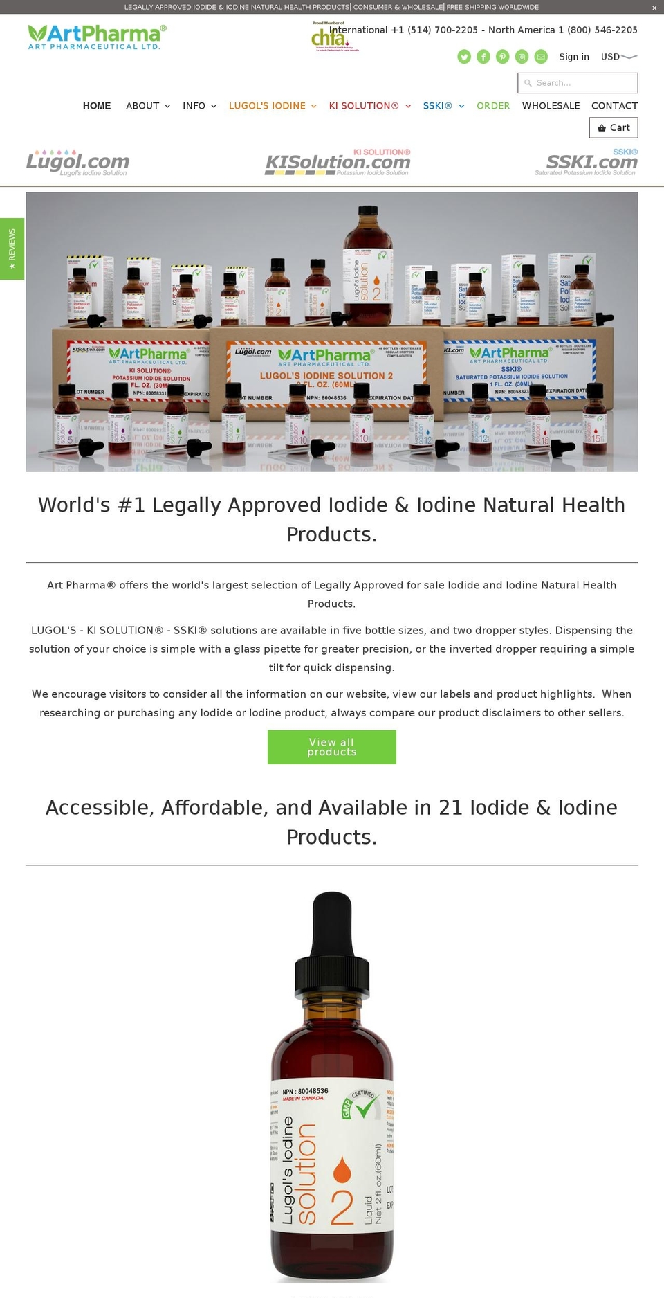 liquidpotassiumiodide.ca shopify website screenshot