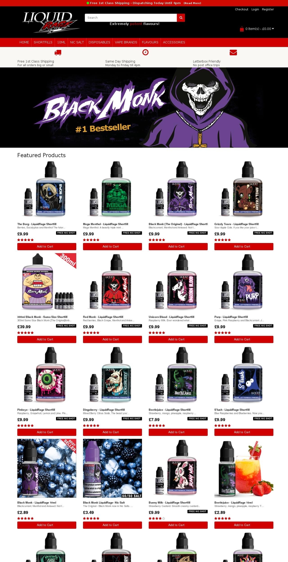 liquidrage.co.uk shopify website screenshot