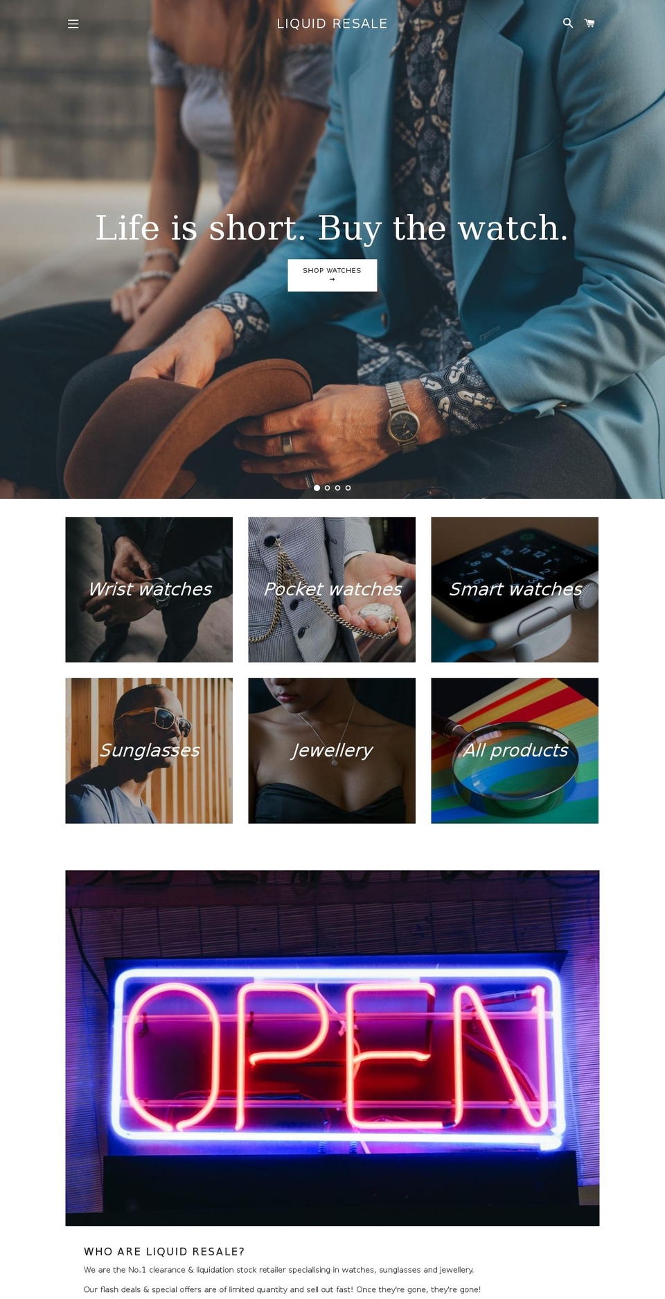 liquidresale.com — Shopify storefront screenshot