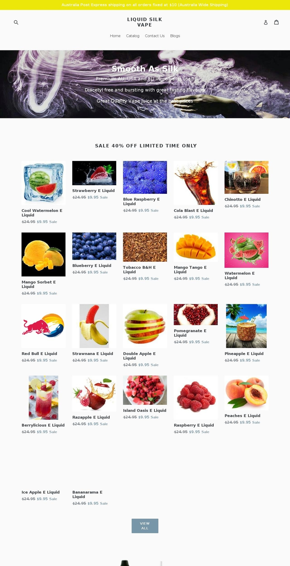liquidsilk.com.au shopify website screenshot