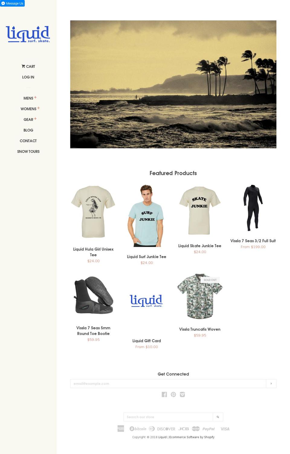 liquidsurfshop.com — Shopify storefront screenshot