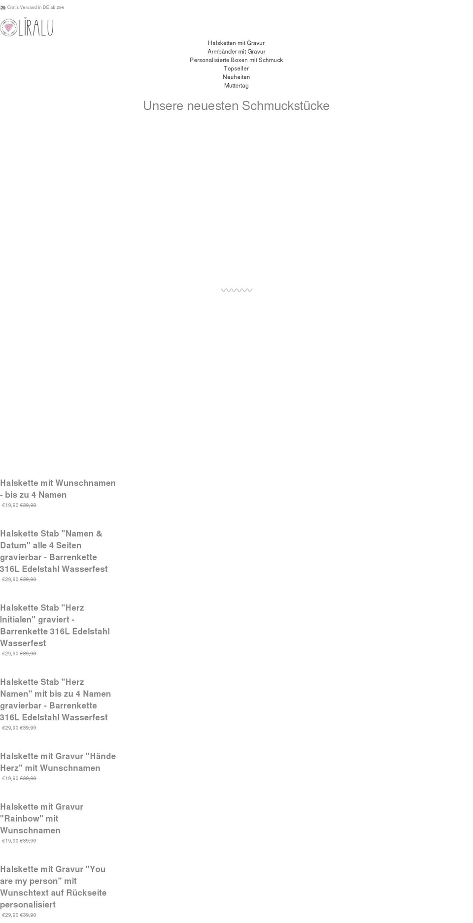 liralu.de shopify website screenshot