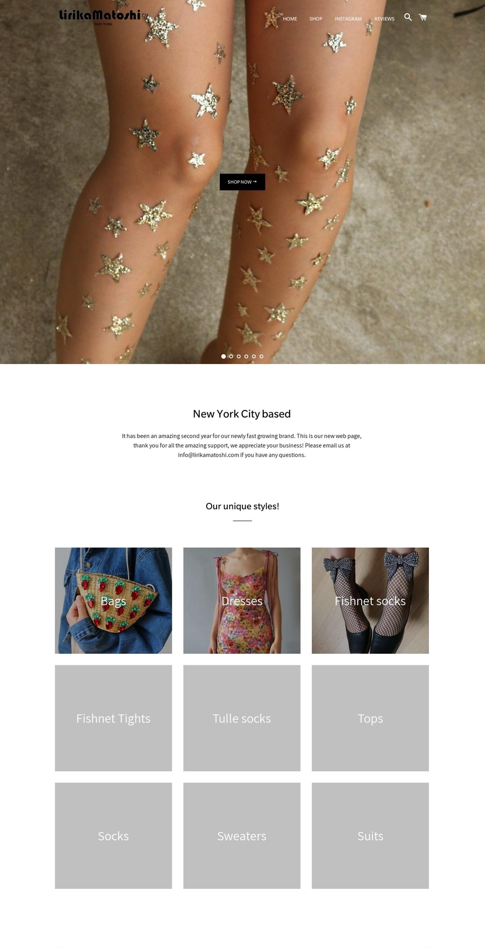 lirikamatoshi.com shopify website screenshot