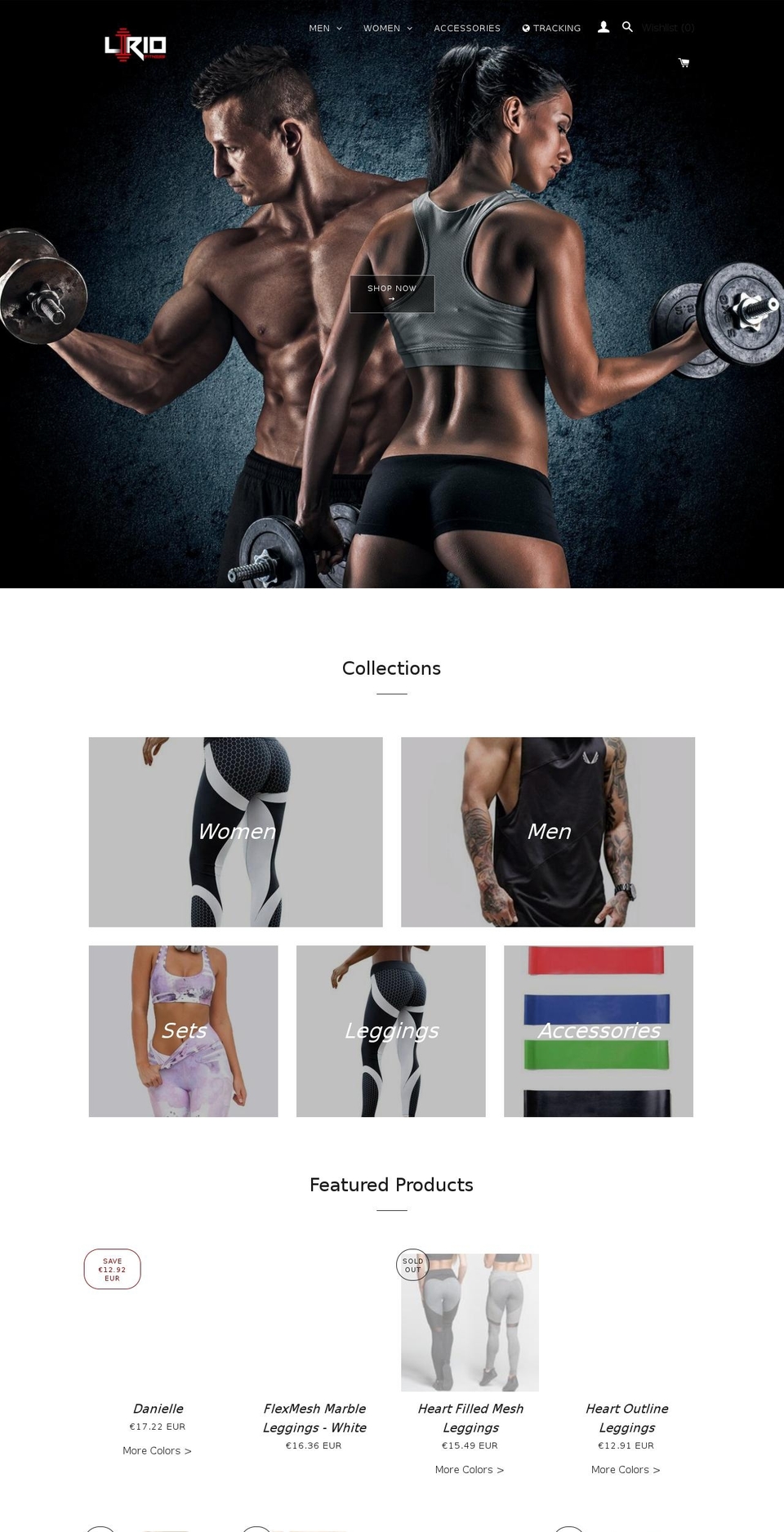 liriofitness.com — Shopify storefront screenshot