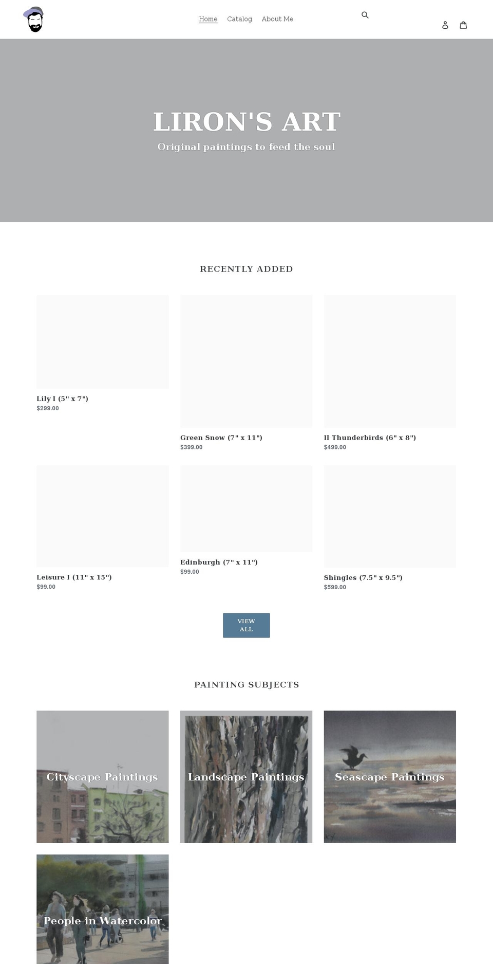 lirongallery.com shopify website screenshot