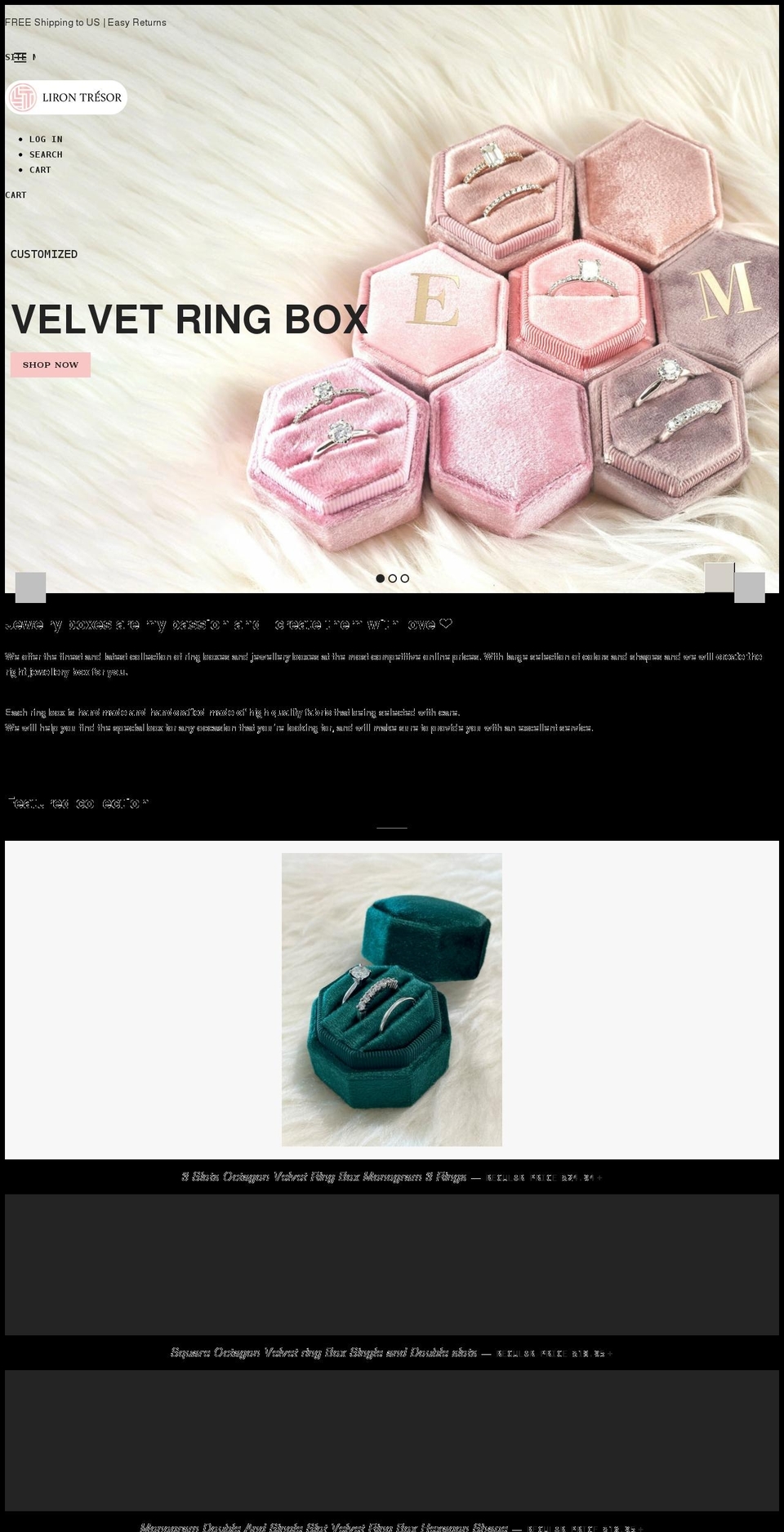 lirontresor.com shopify website screenshot