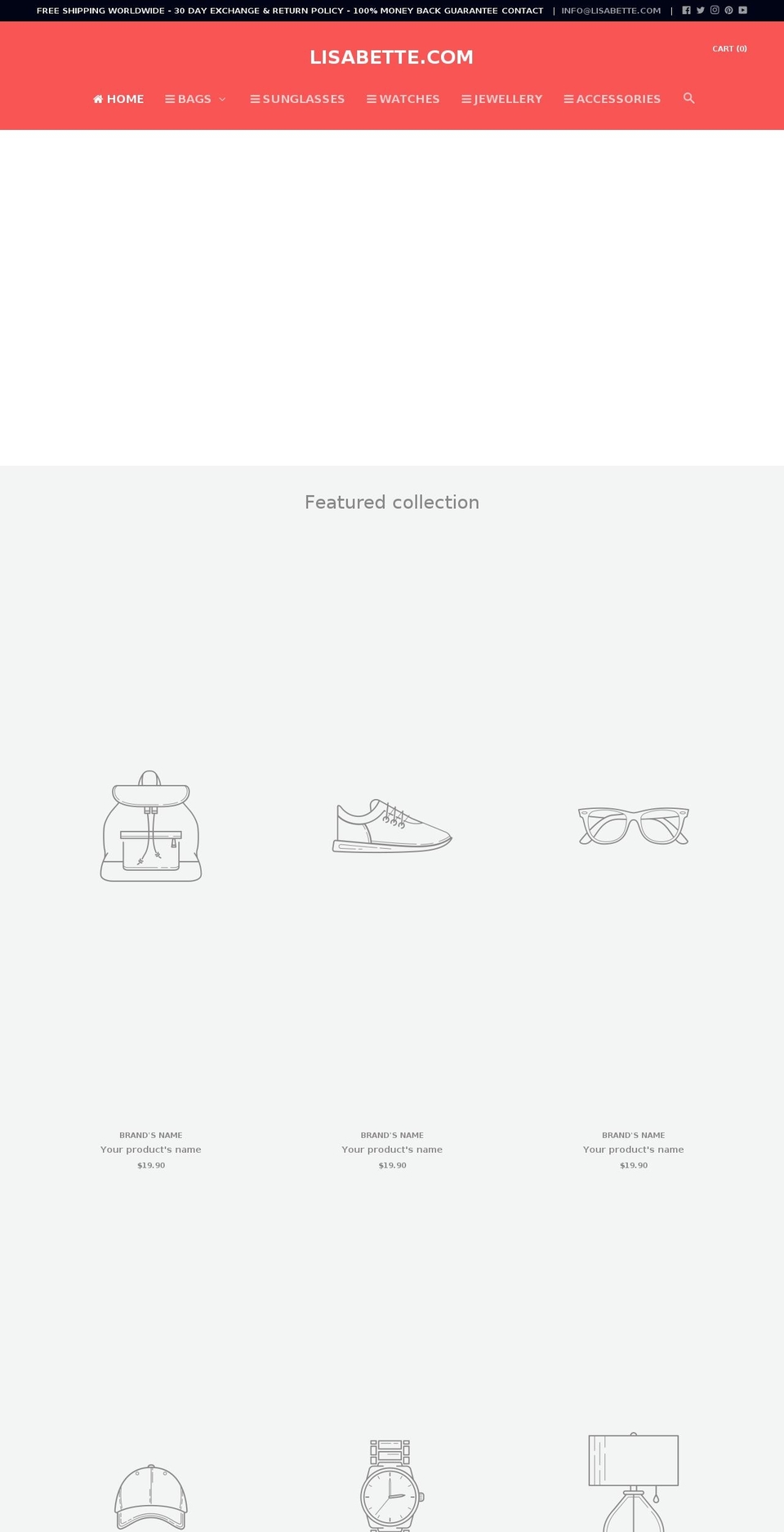 lisabette.com — Shopify storefront screenshot