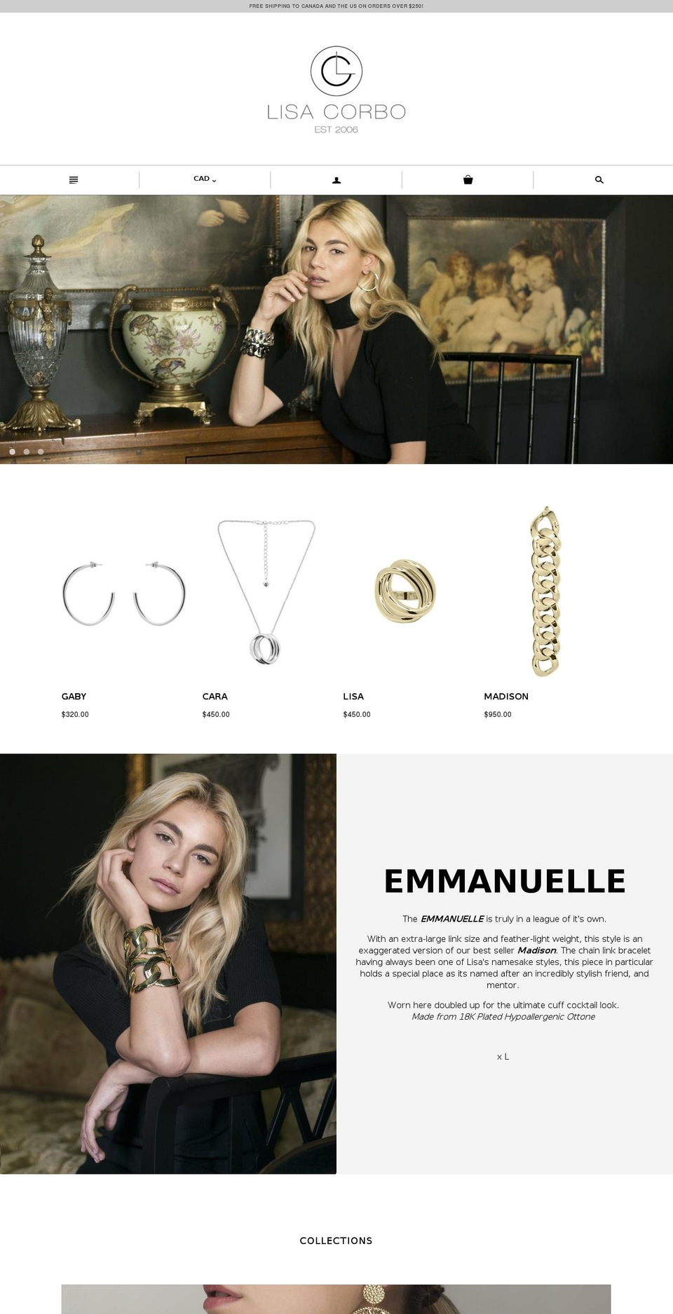 lisacorbo.com — Shopify storefront screenshot