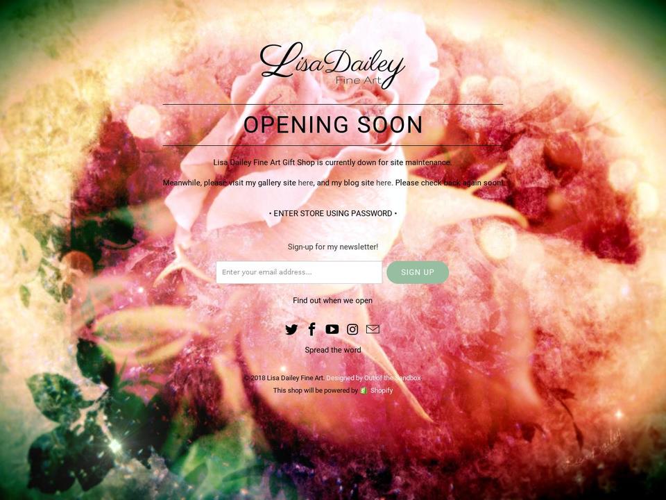 lisadailey.com shopify website screenshot