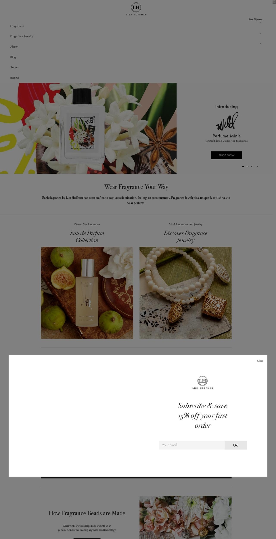 lisahoffmanfragrances.com — Shopify storefront screenshot