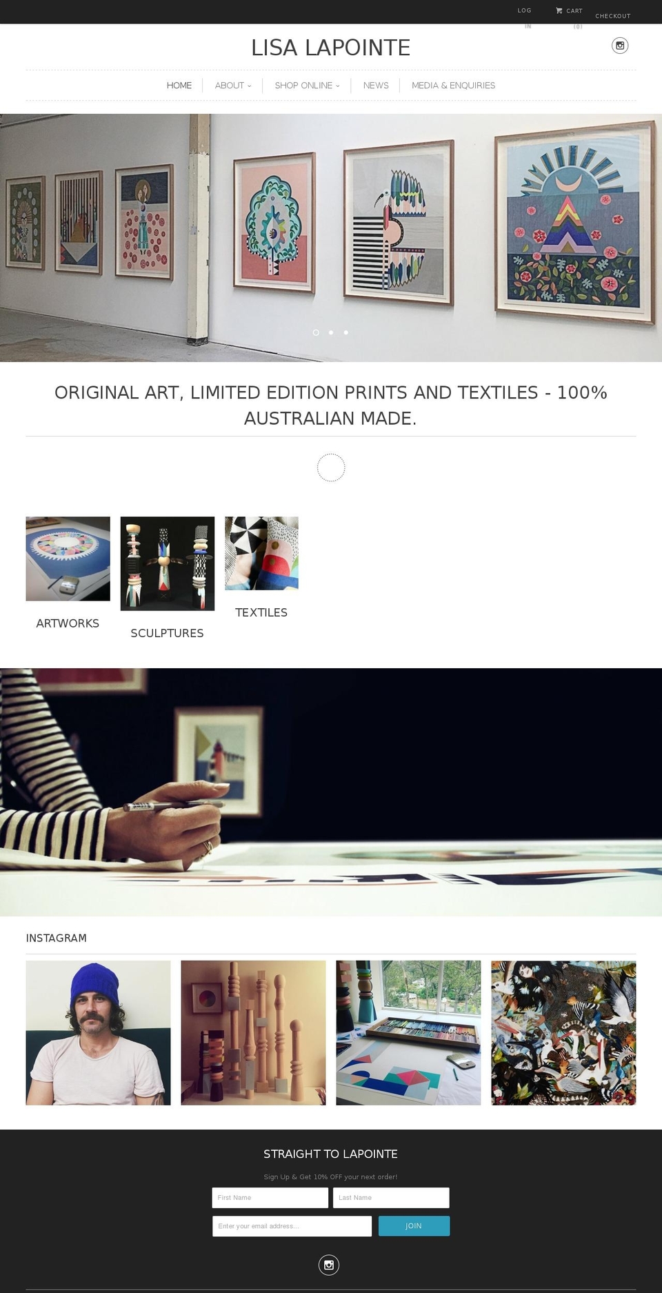 lisalapointe.com.au shopify website screenshot