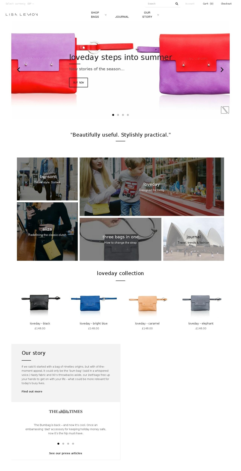 lisalemon.com shopify website screenshot