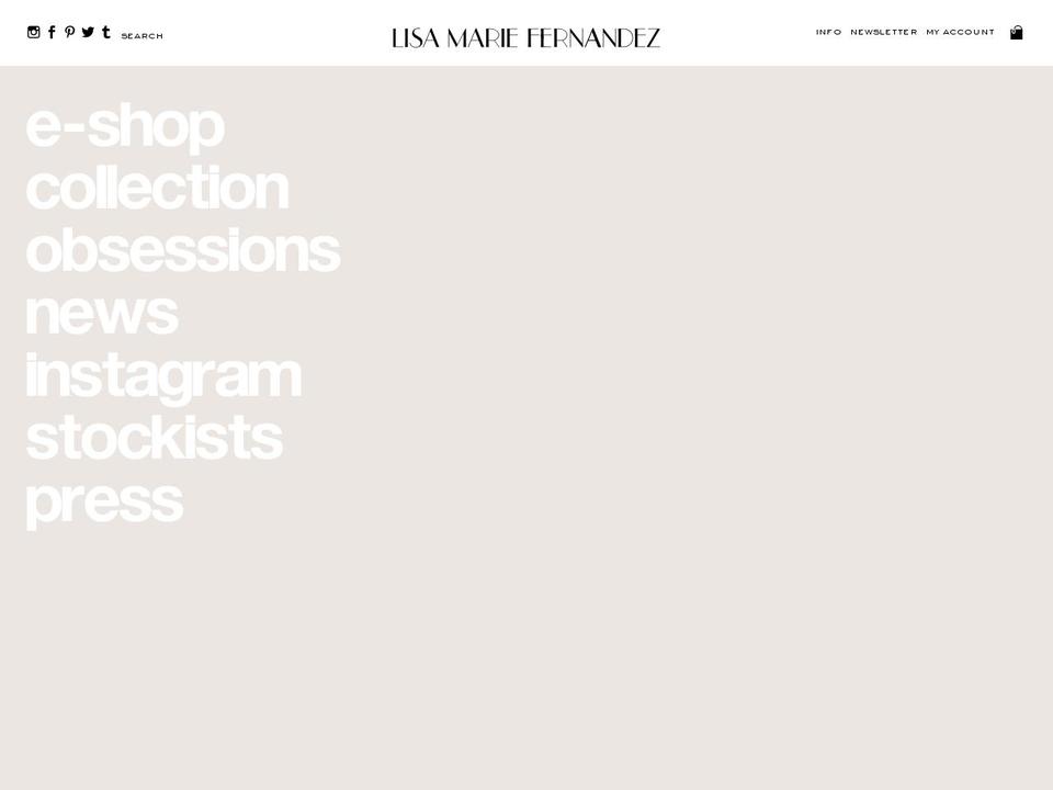 lisamariefernandez.com shopify website screenshot