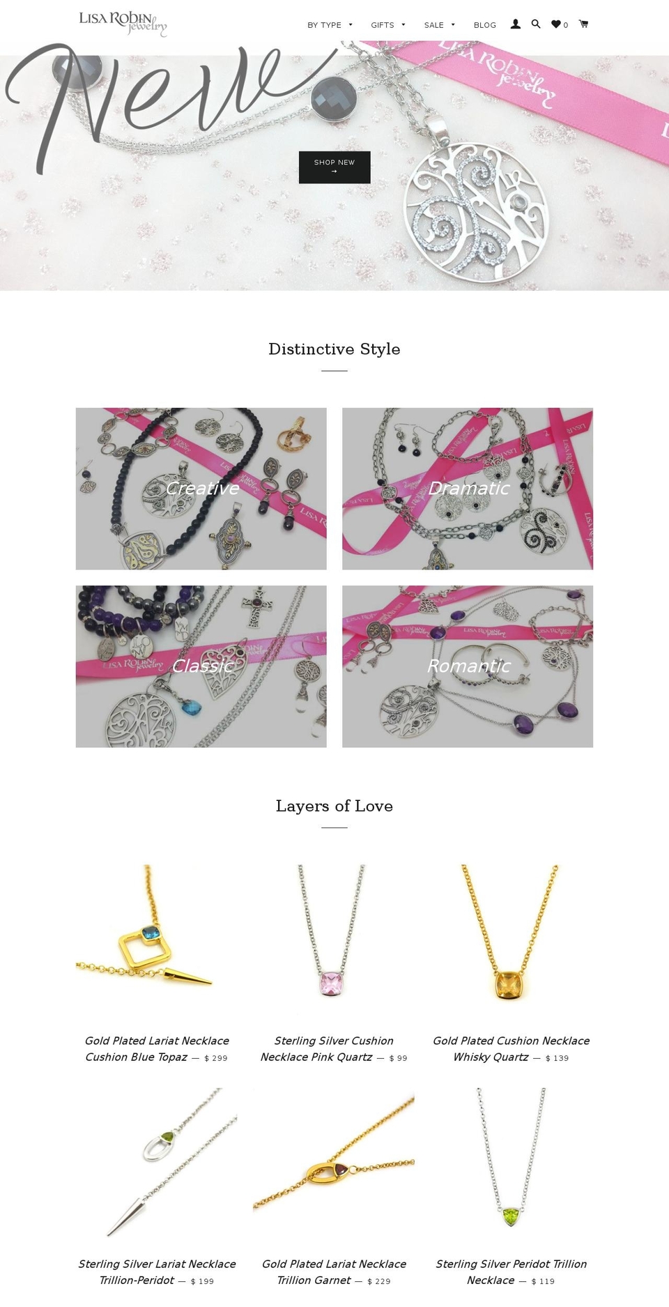 lisarobinjewelry.com shopify website screenshot