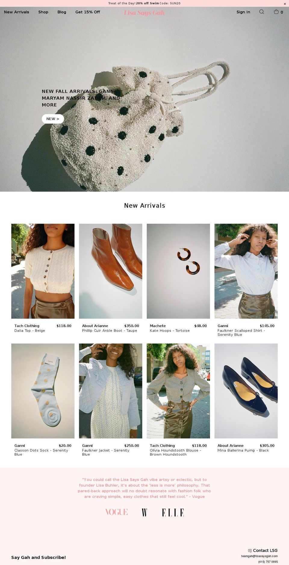 lisasaysgah.com shopify website screenshot