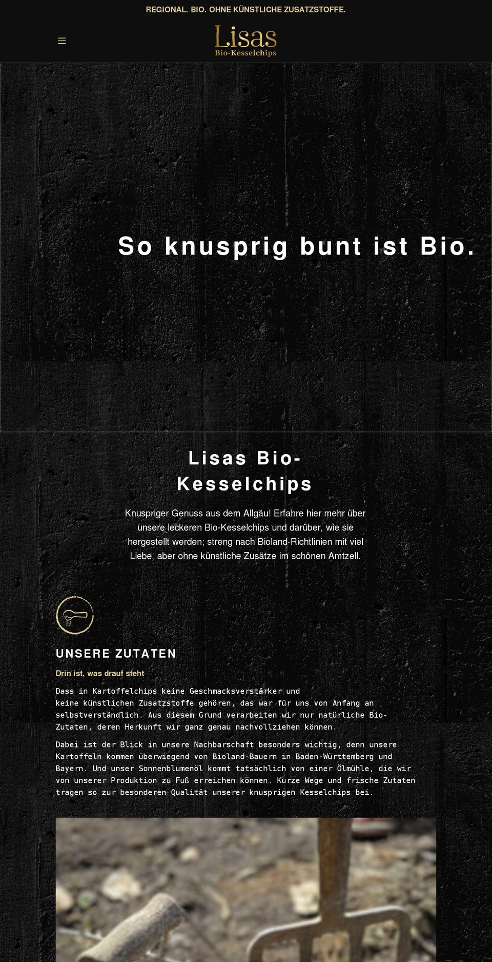 lisaschips.de shopify website screenshot