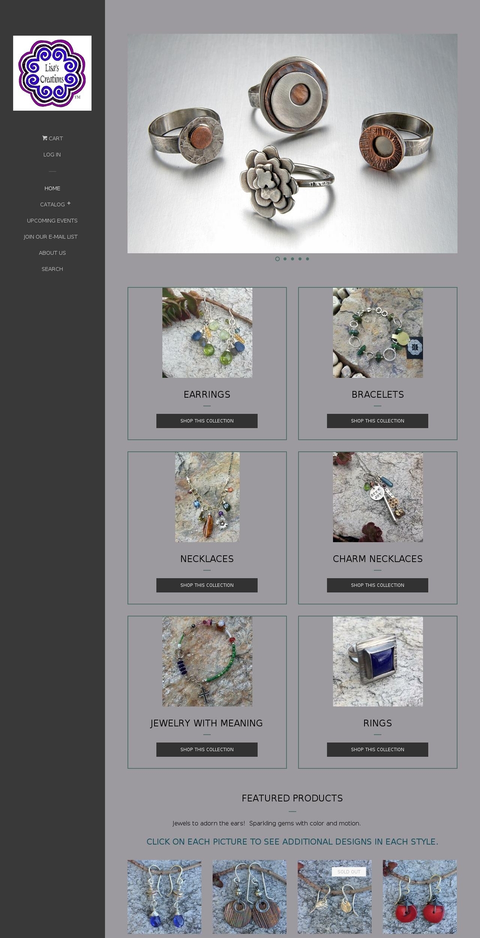 lisascreations.com shopify website screenshot