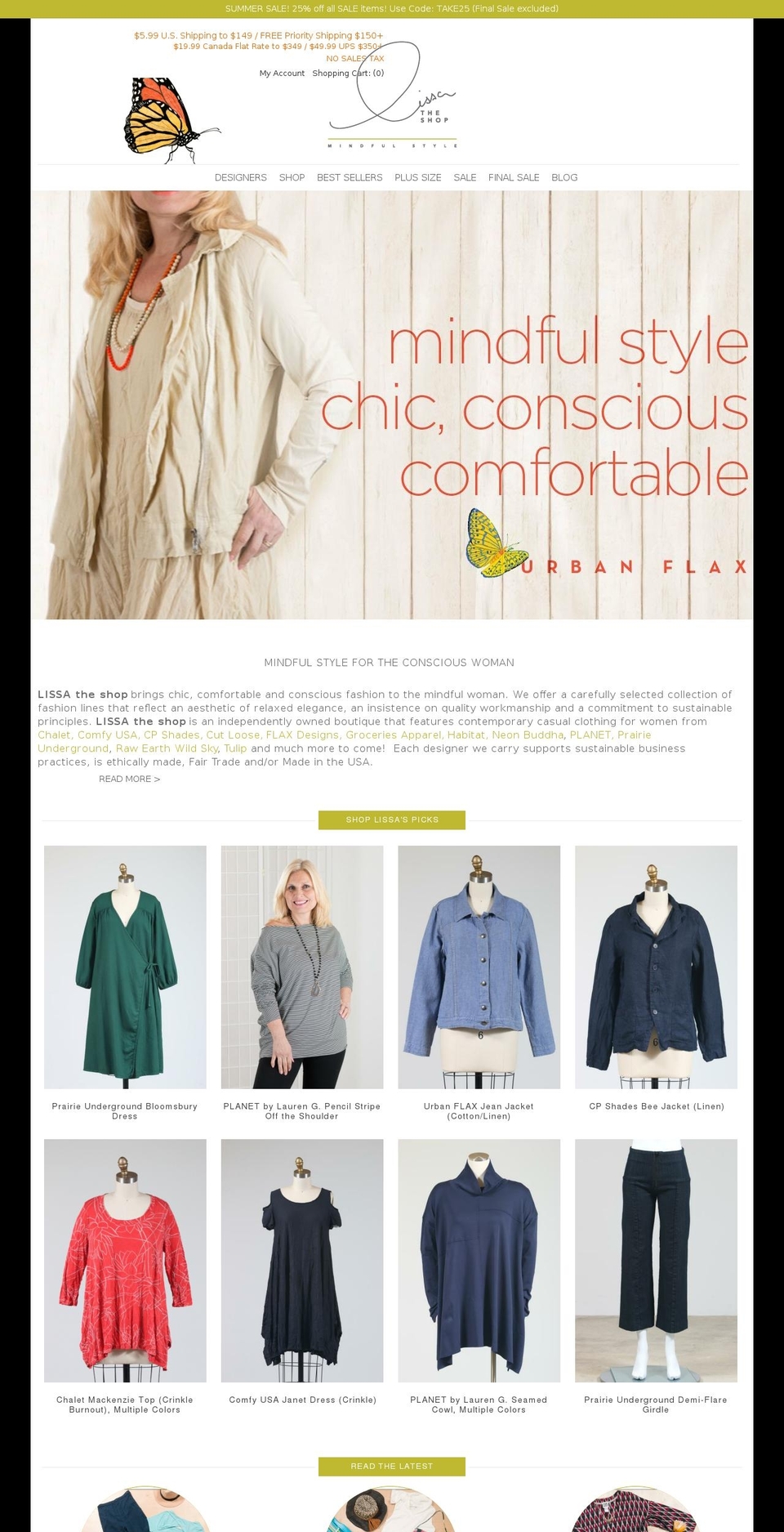 lisatheshop.com — Shopify storefront screenshot
