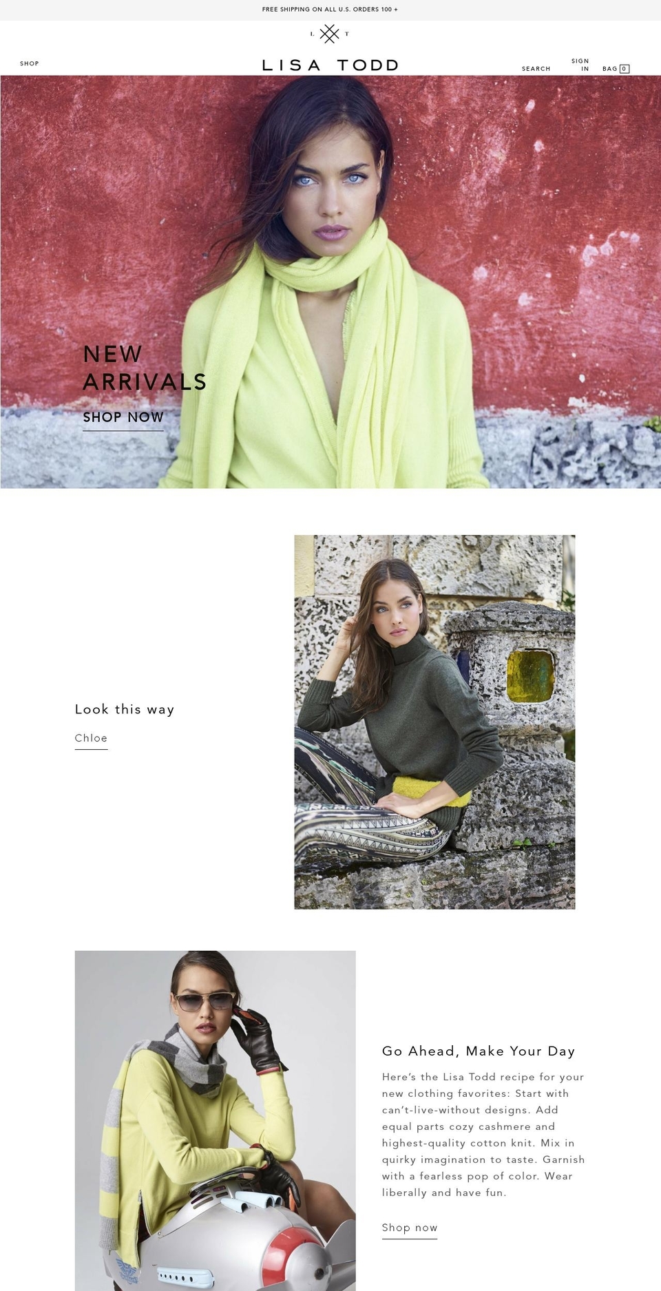 lisatodd.com — Shopify storefront screenshot