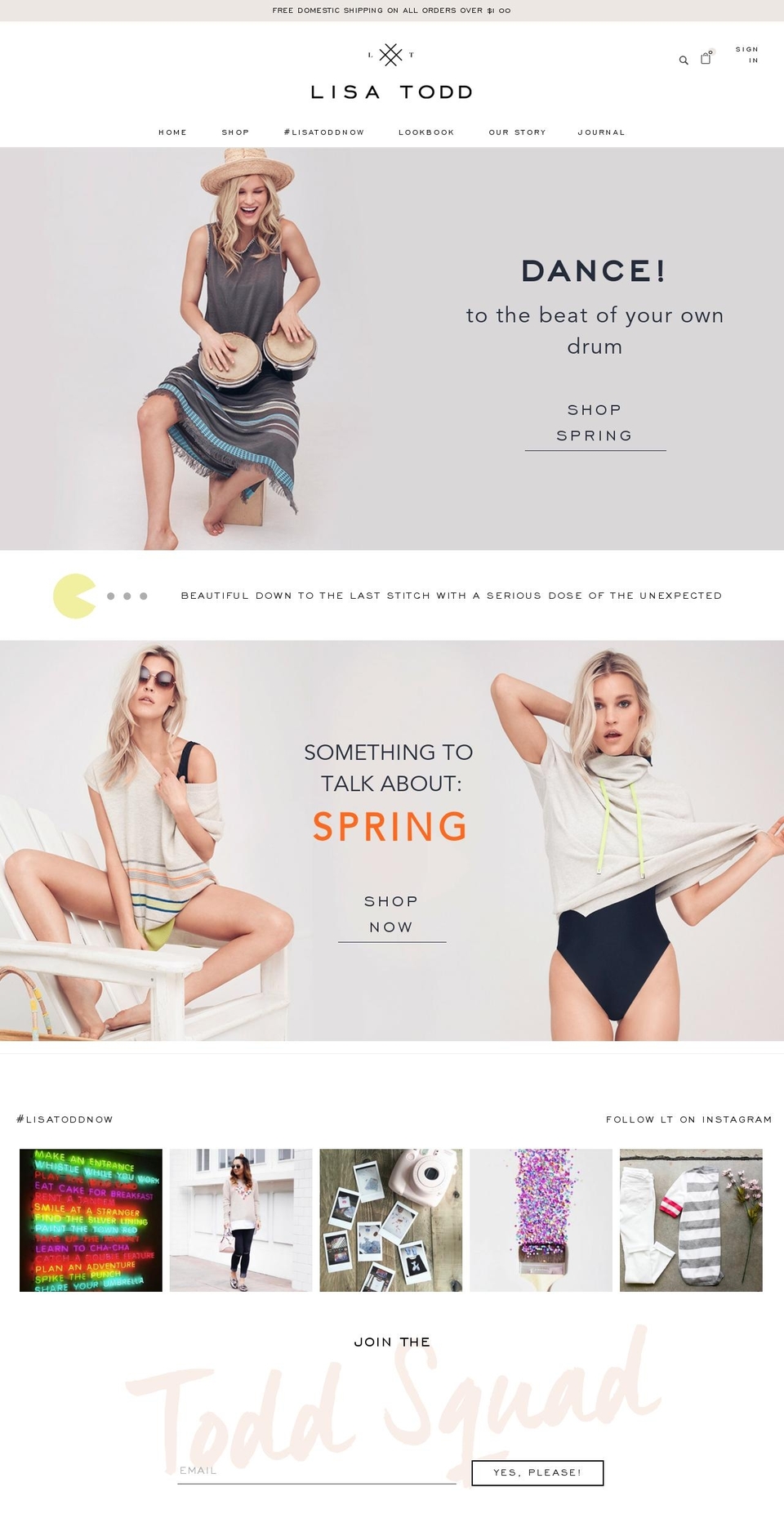 lisatoddnow.com shopify website screenshot