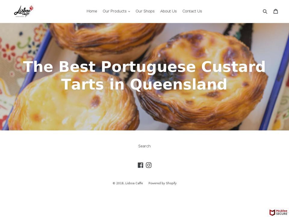 lisboacaffe.com — Shopify storefront screenshot