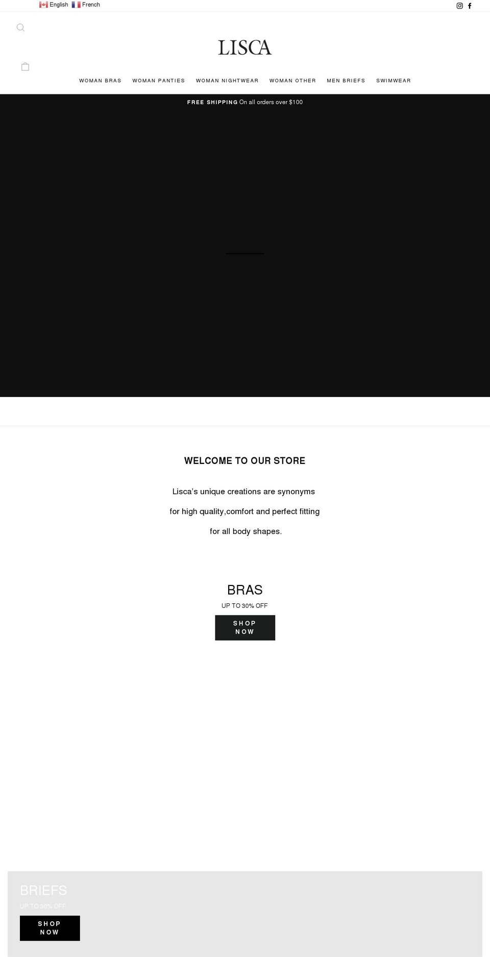 lisca.ca shopify website screenshot
