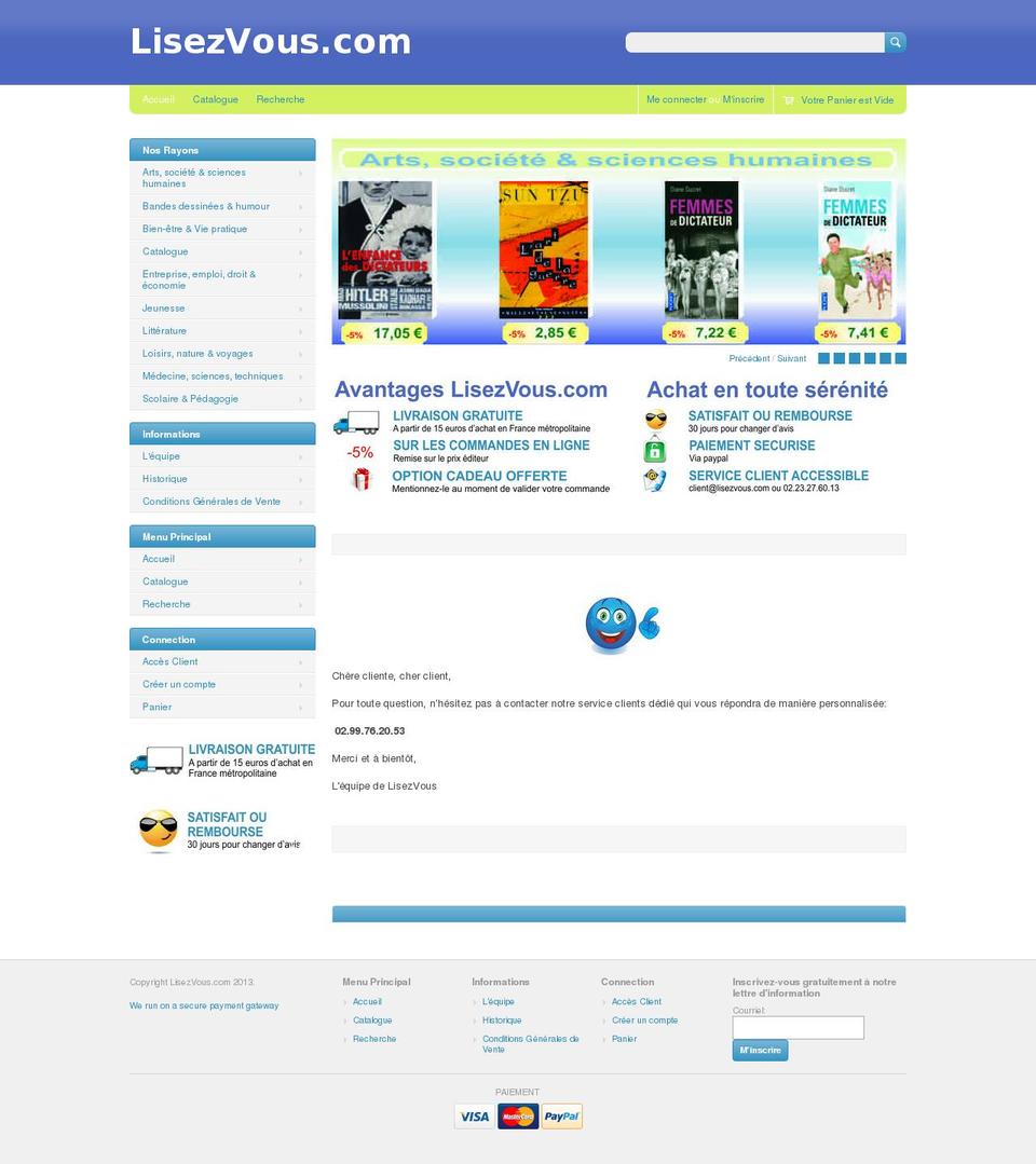 lisezvous.com shopify website screenshot