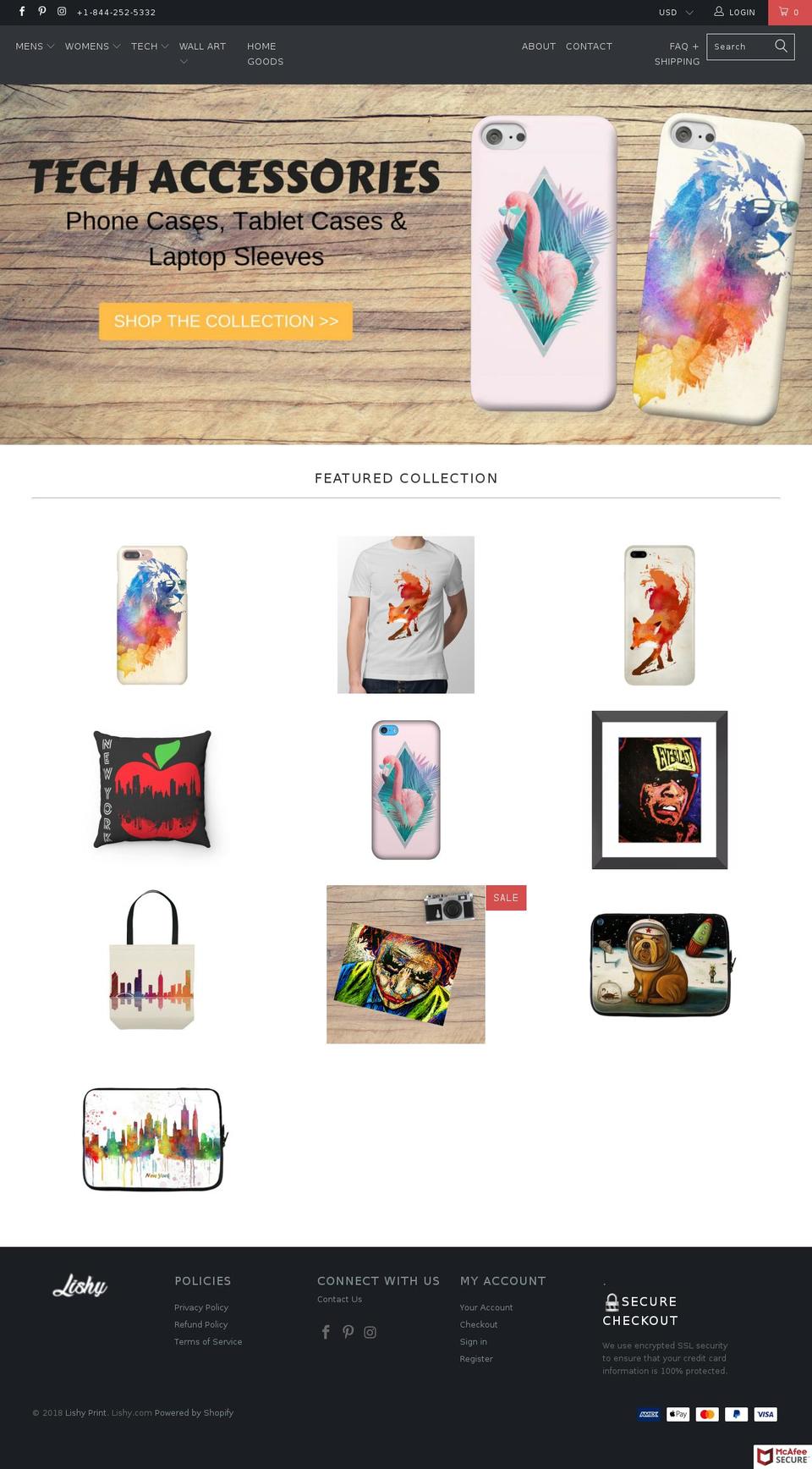 lishyprint.com — Shopify storefront screenshot