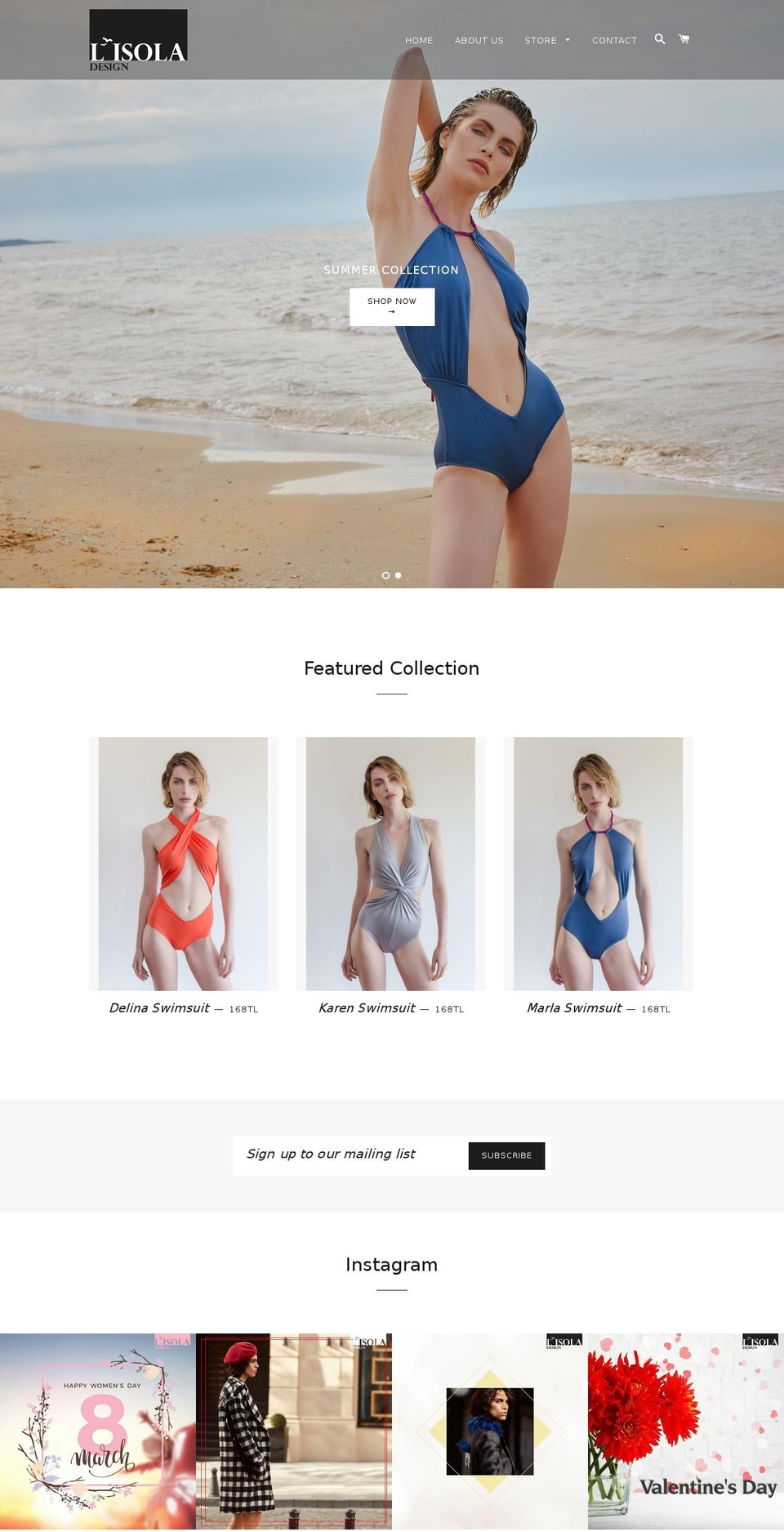 lisoladesign.com — Shopify storefront screenshot