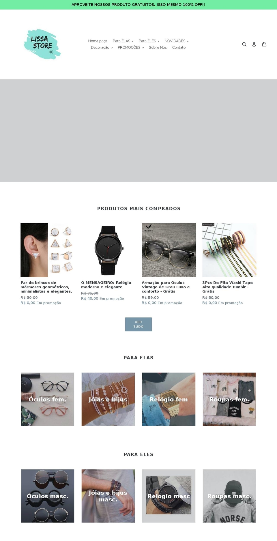 lissastore.com — Shopify storefront screenshot
