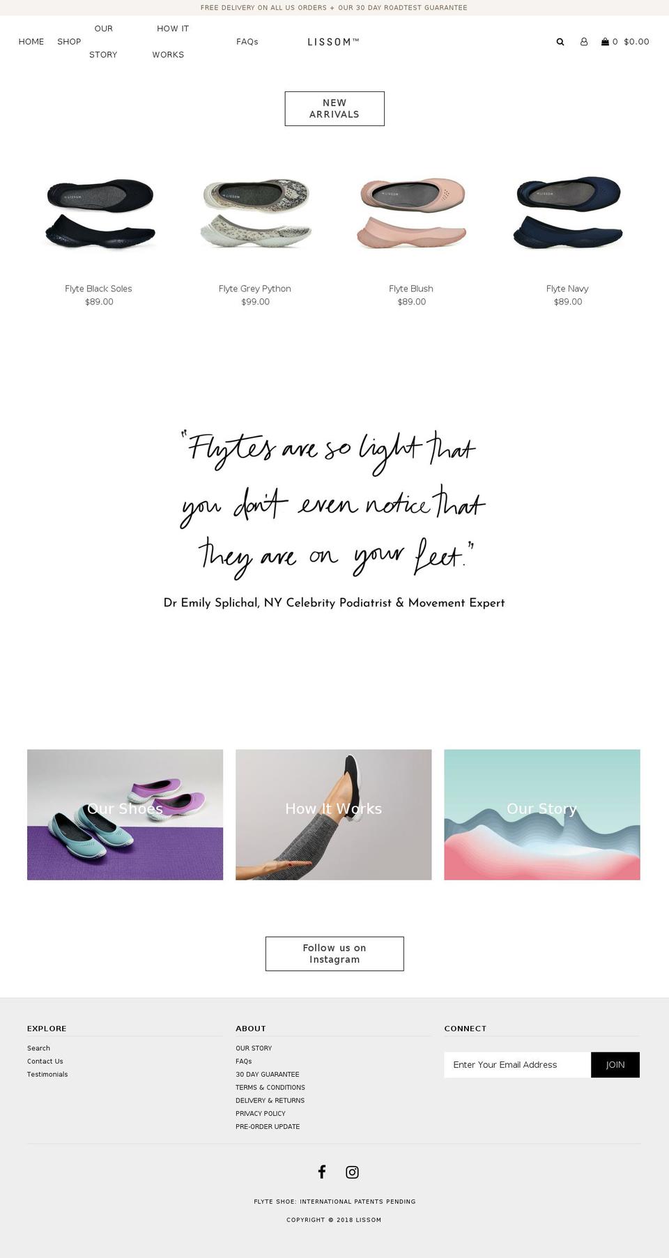 lissom.com shopify website screenshot