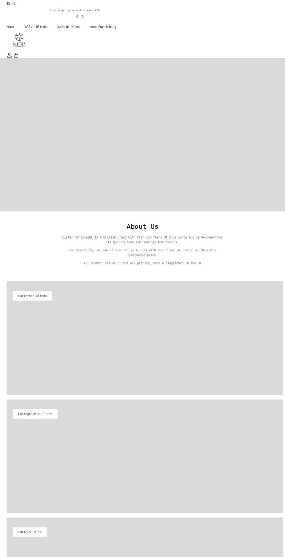 listercartwright.co.uk shopify website screenshot