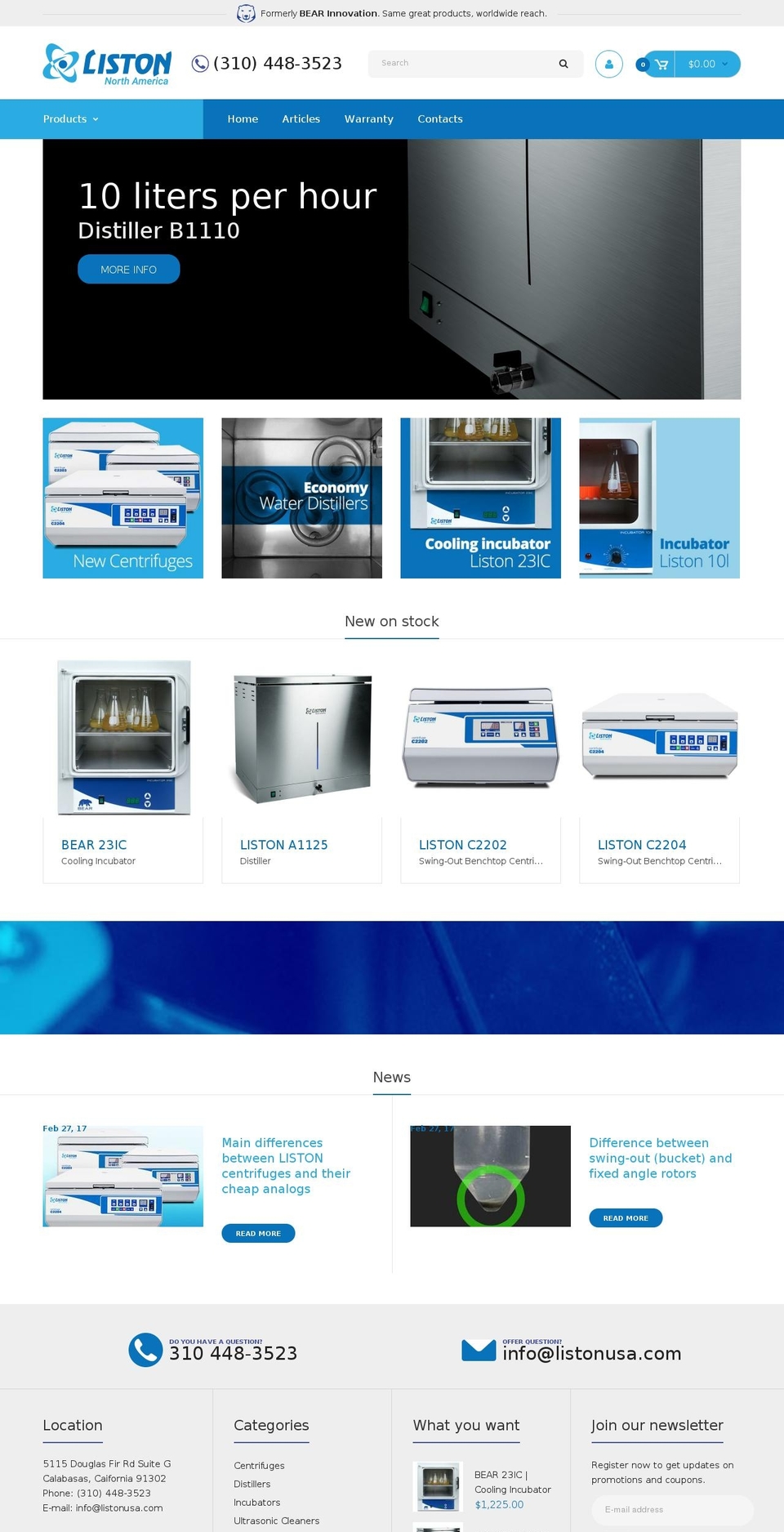 BearTheme Shopify theme site example listonusa.com