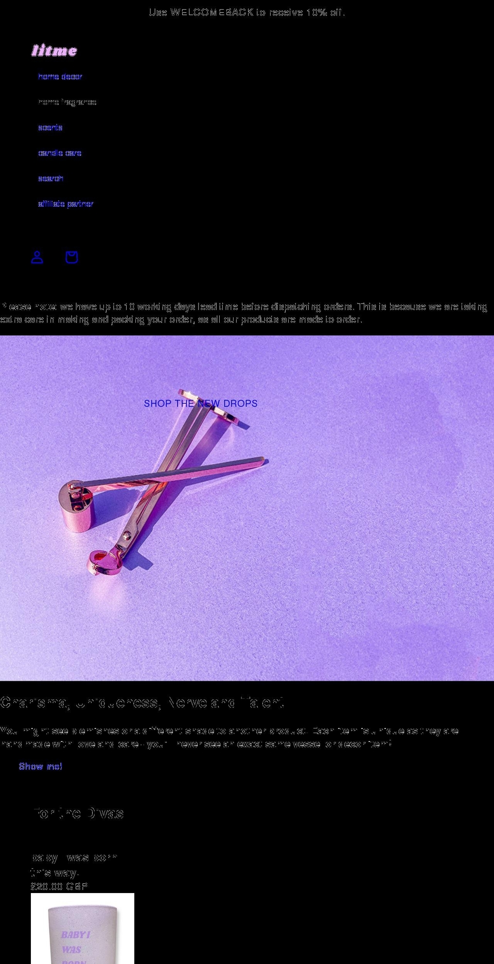 lit-me.com shopify website screenshot