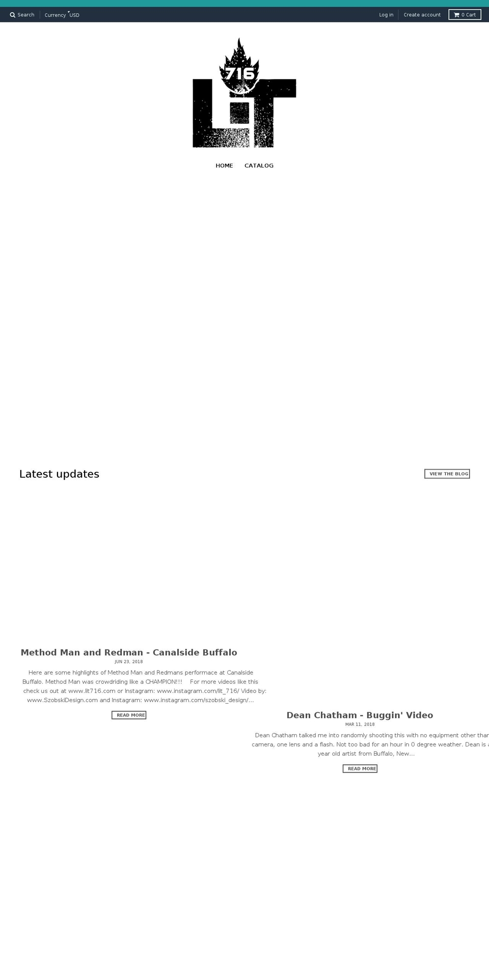lit716.com shopify website screenshot