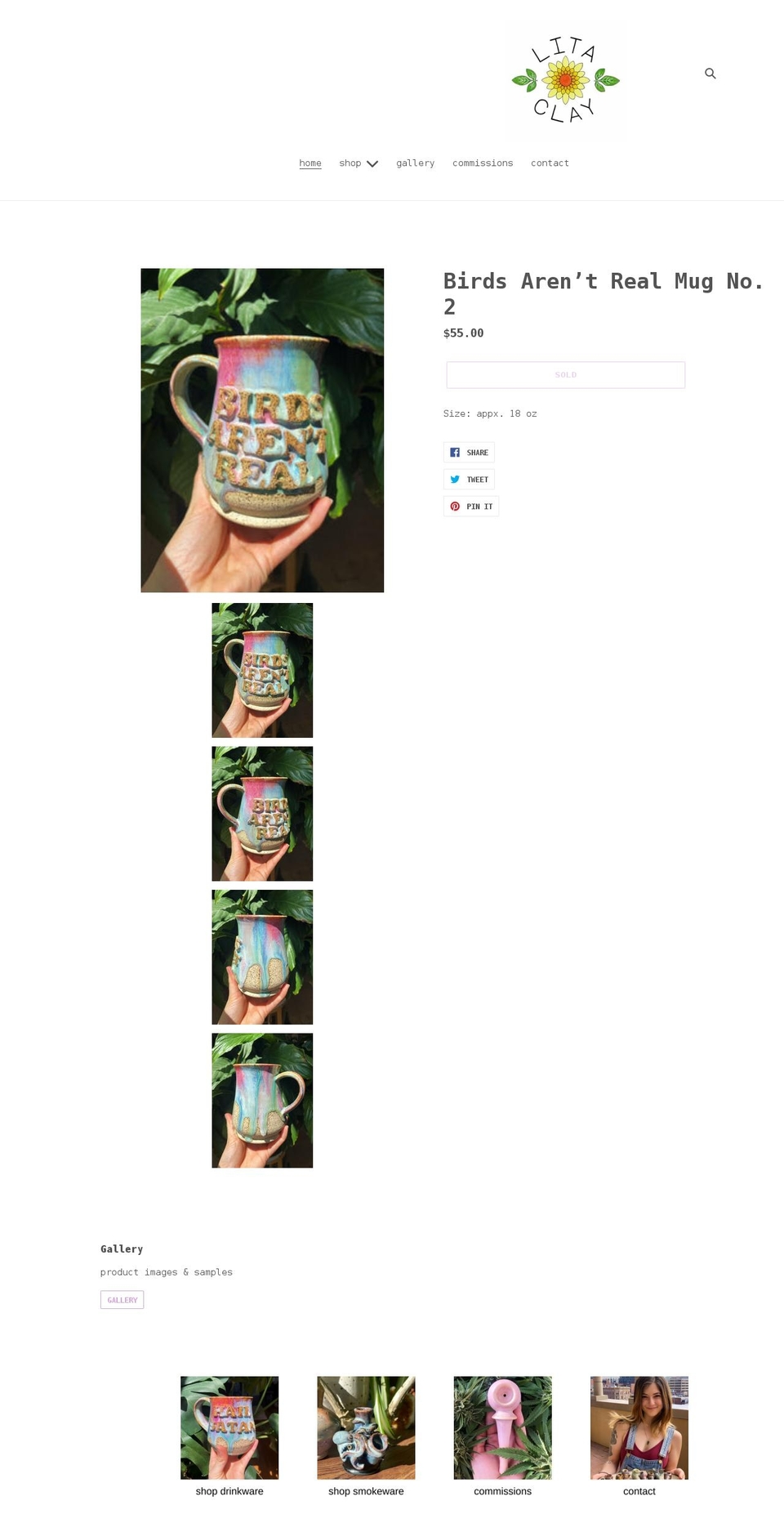 litaclay.com shopify website screenshot