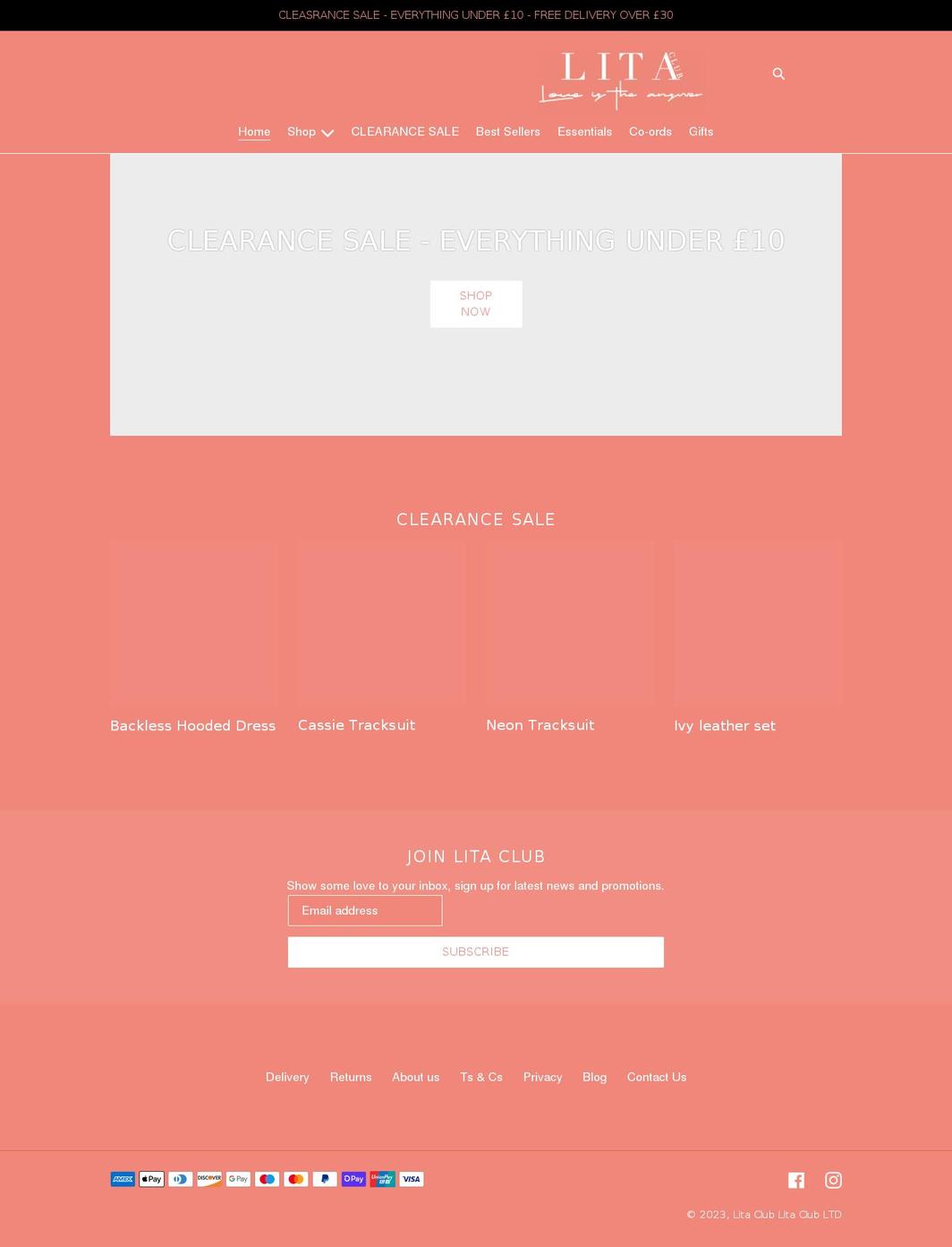 litaclub.com shopify website screenshot