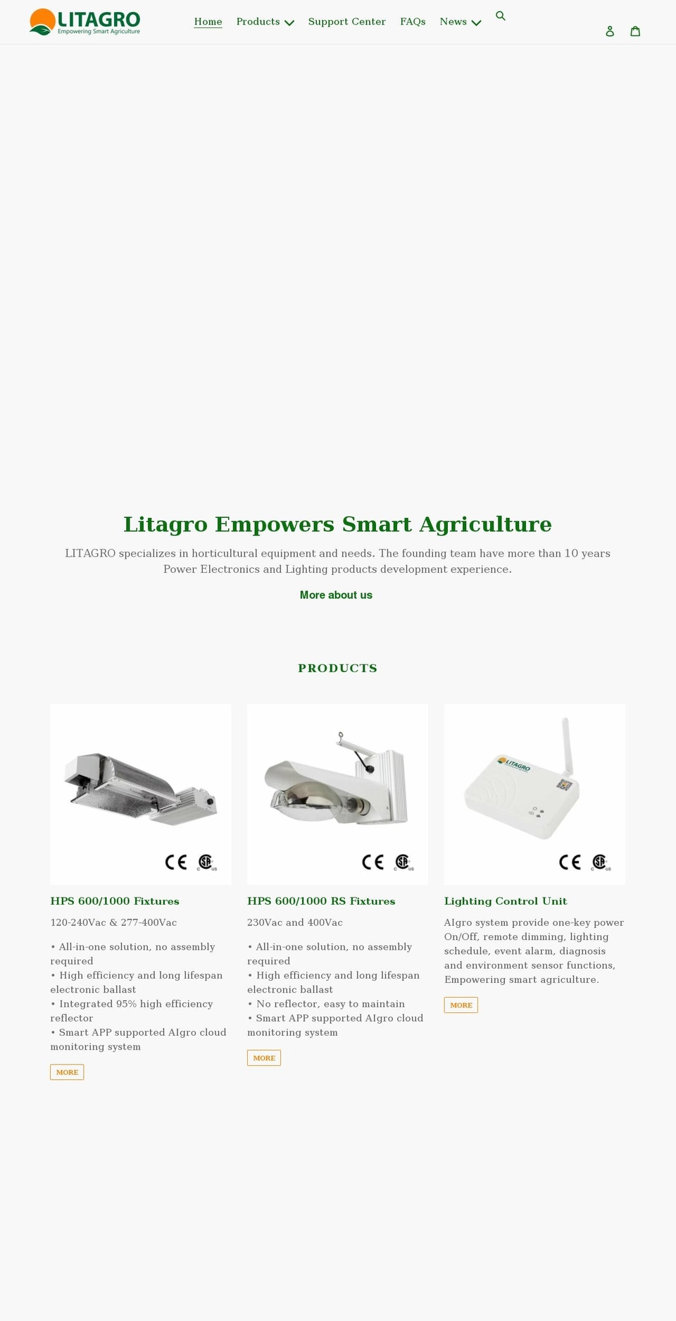 litagroglobal.com shopify website screenshot