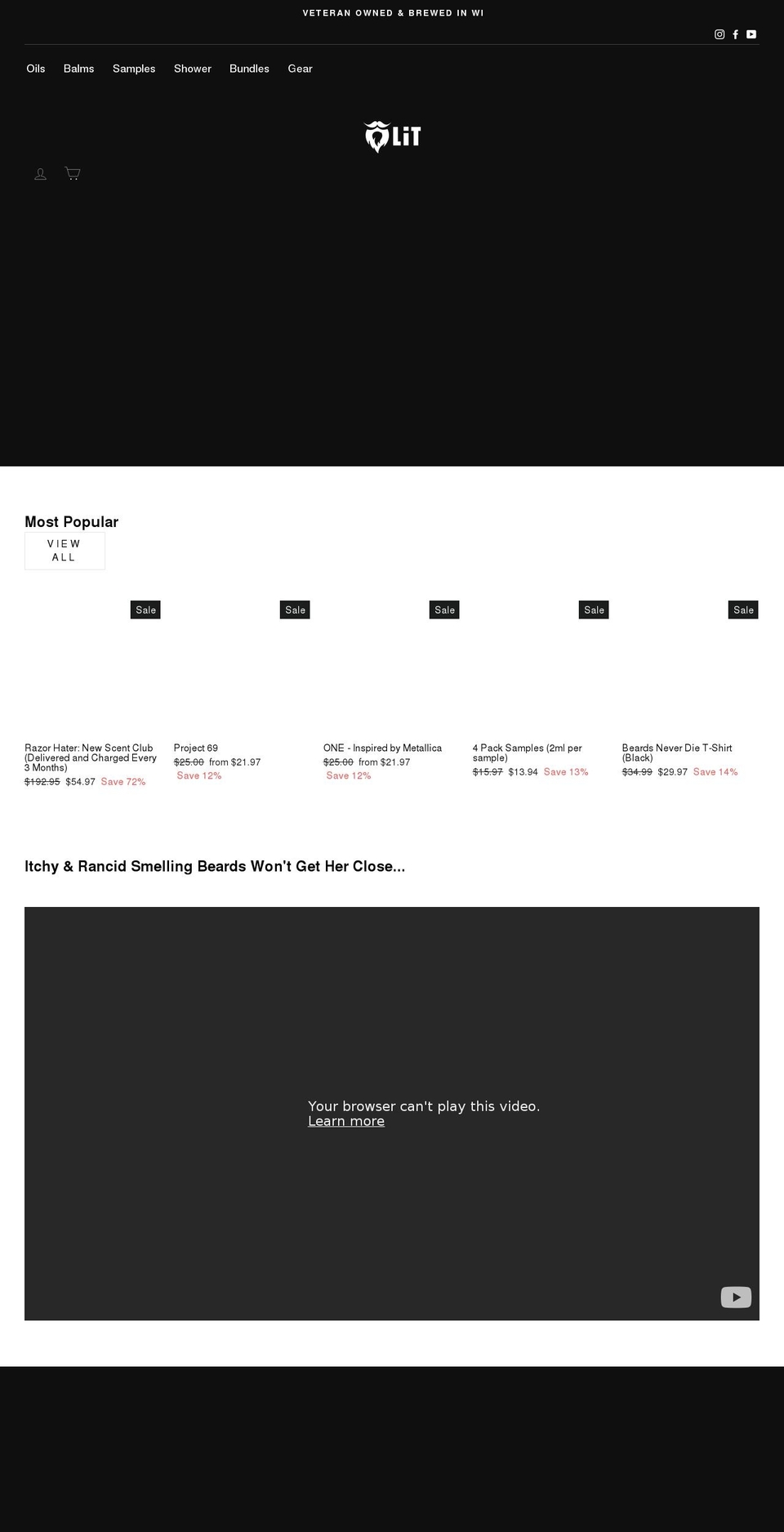 litbeardco.com shopify website screenshot