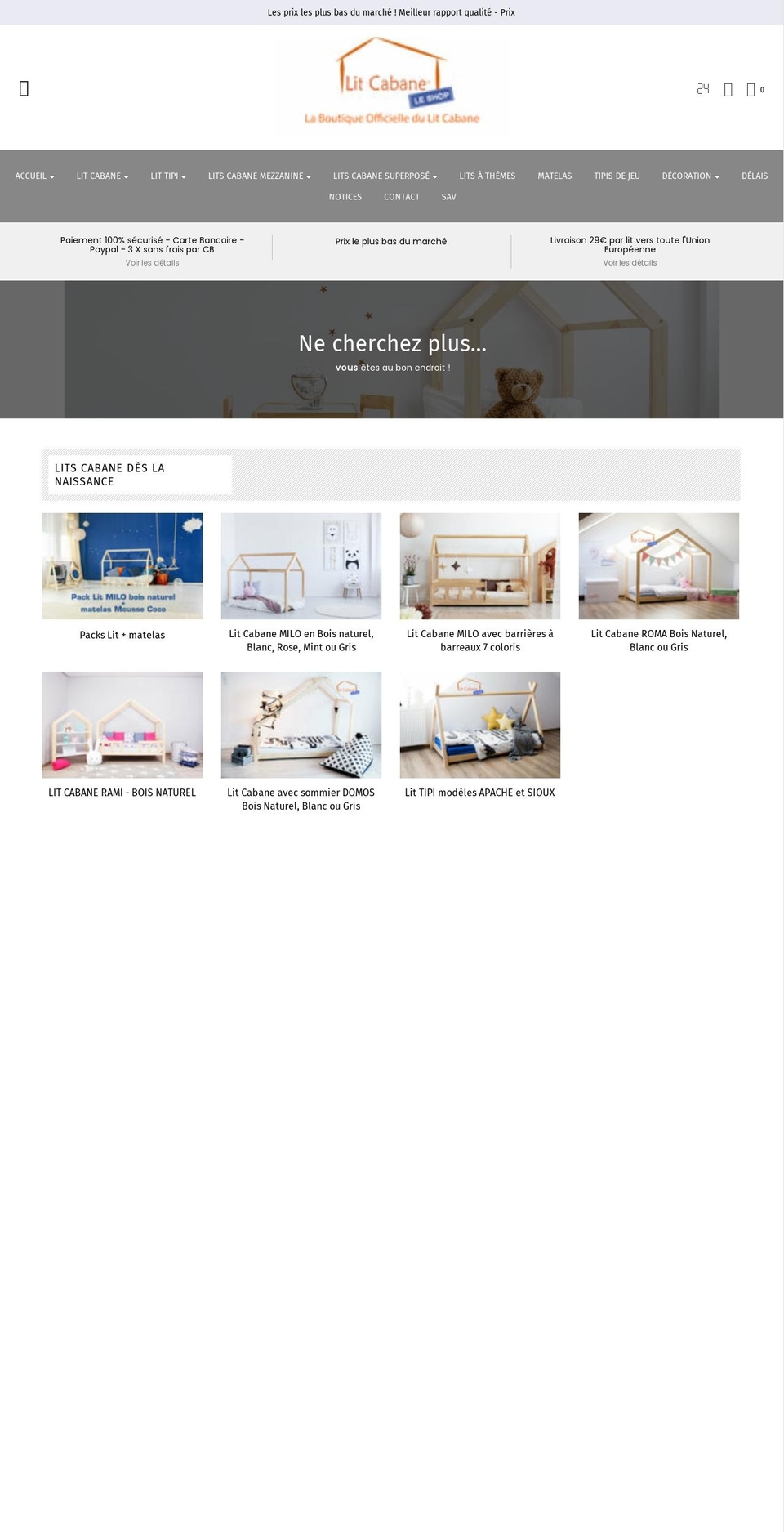 litcabane.shop shopify website screenshot