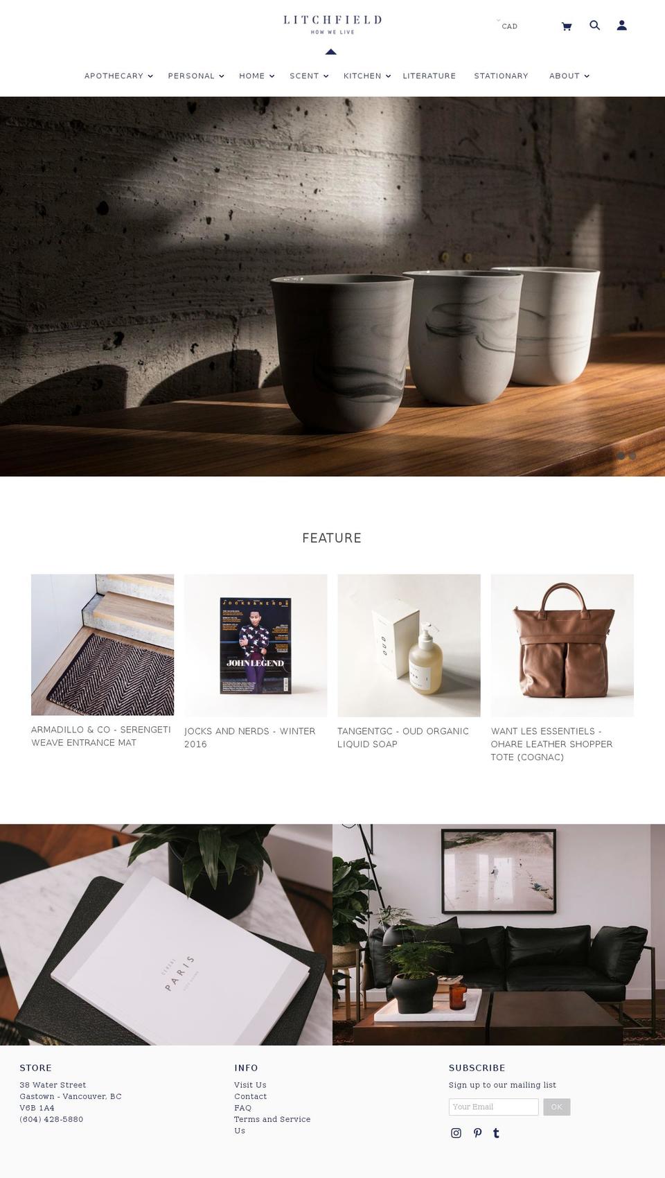 litchfieldtheshop.com shopify website screenshot