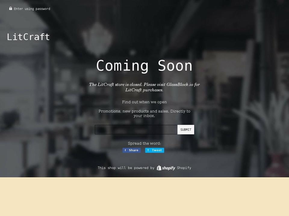 litcraft.store shopify website screenshot