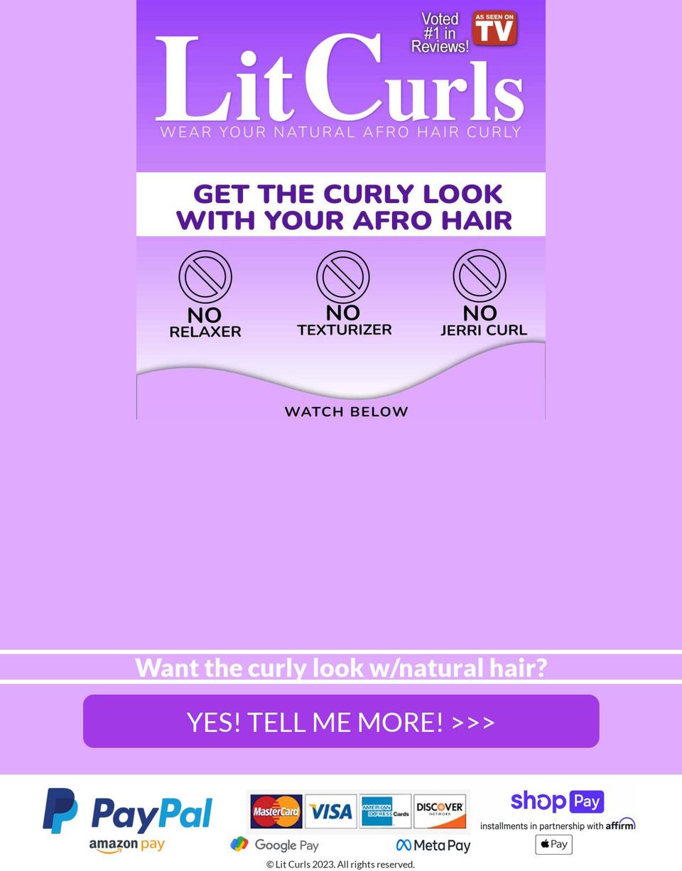 litcurls.com shopify website screenshot