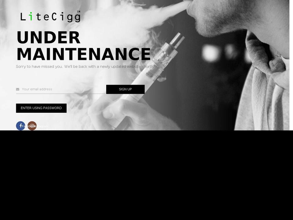 litecigg.com shopify website screenshot